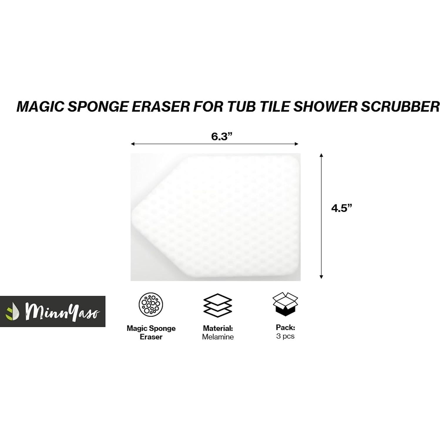 Almohadillas de Borrado Mágico Esponja MinnYaso - Paquete de 3