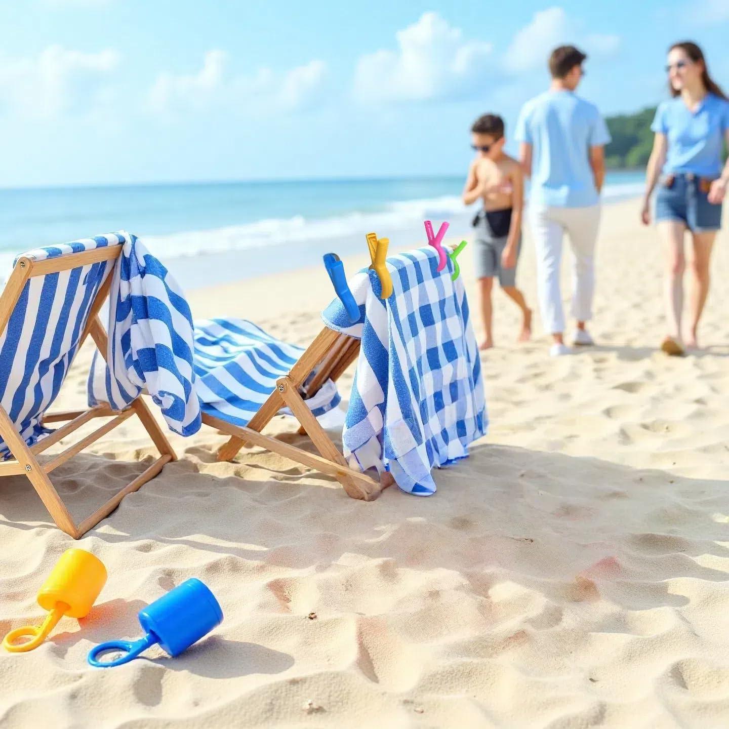 8 Clips Pequeños para Toallas de Playa NifengJieyi - Alta Resistencia