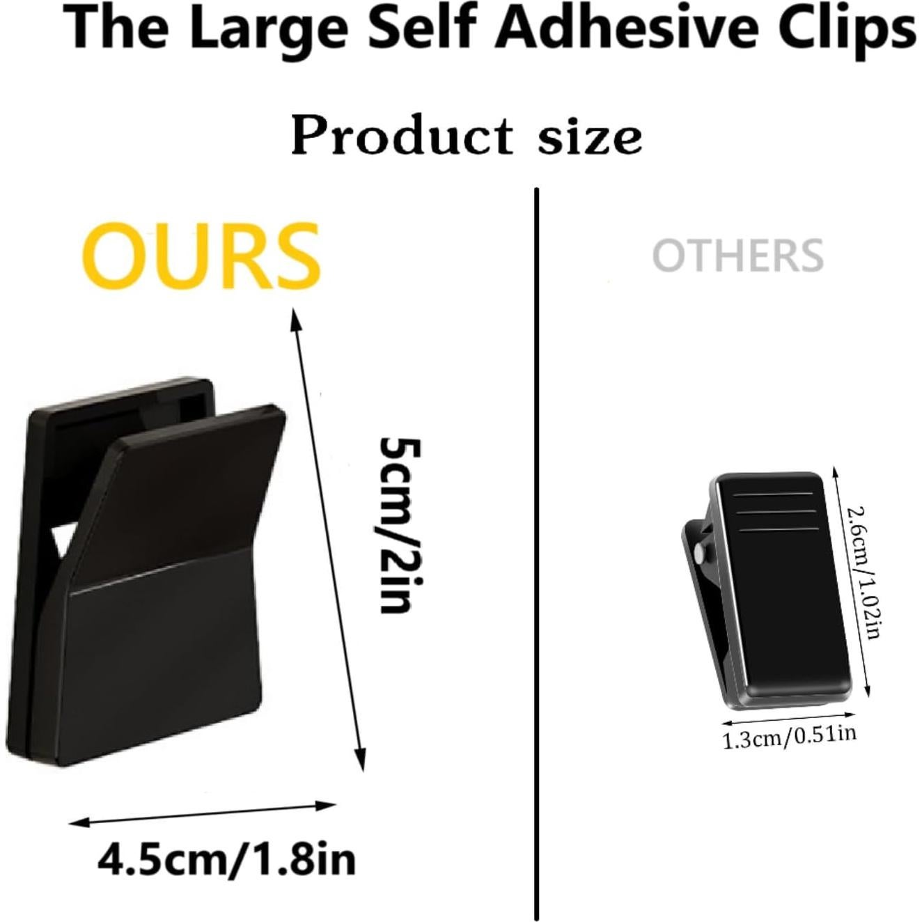 Clips Adhesivos Grandes EooUooIP - 6 Pcs para Paredes, Blanco