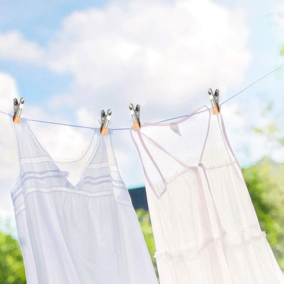 Pinzas de Ropa FOMMEN 30 Paquetes Acero Inoxidable 5.6cm