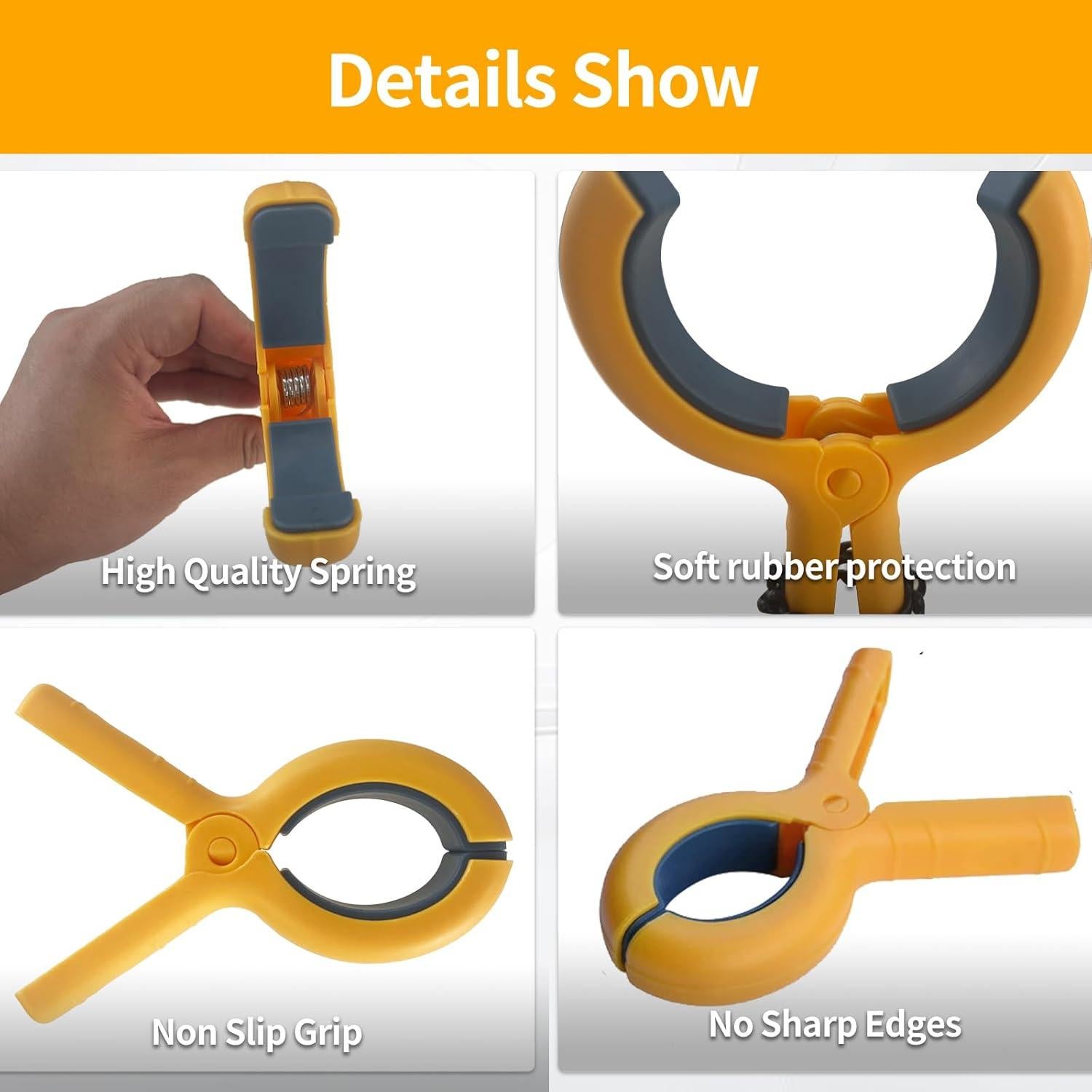 Paquete de 8 Clips Grandes para Toallas de Playa WIN&YING