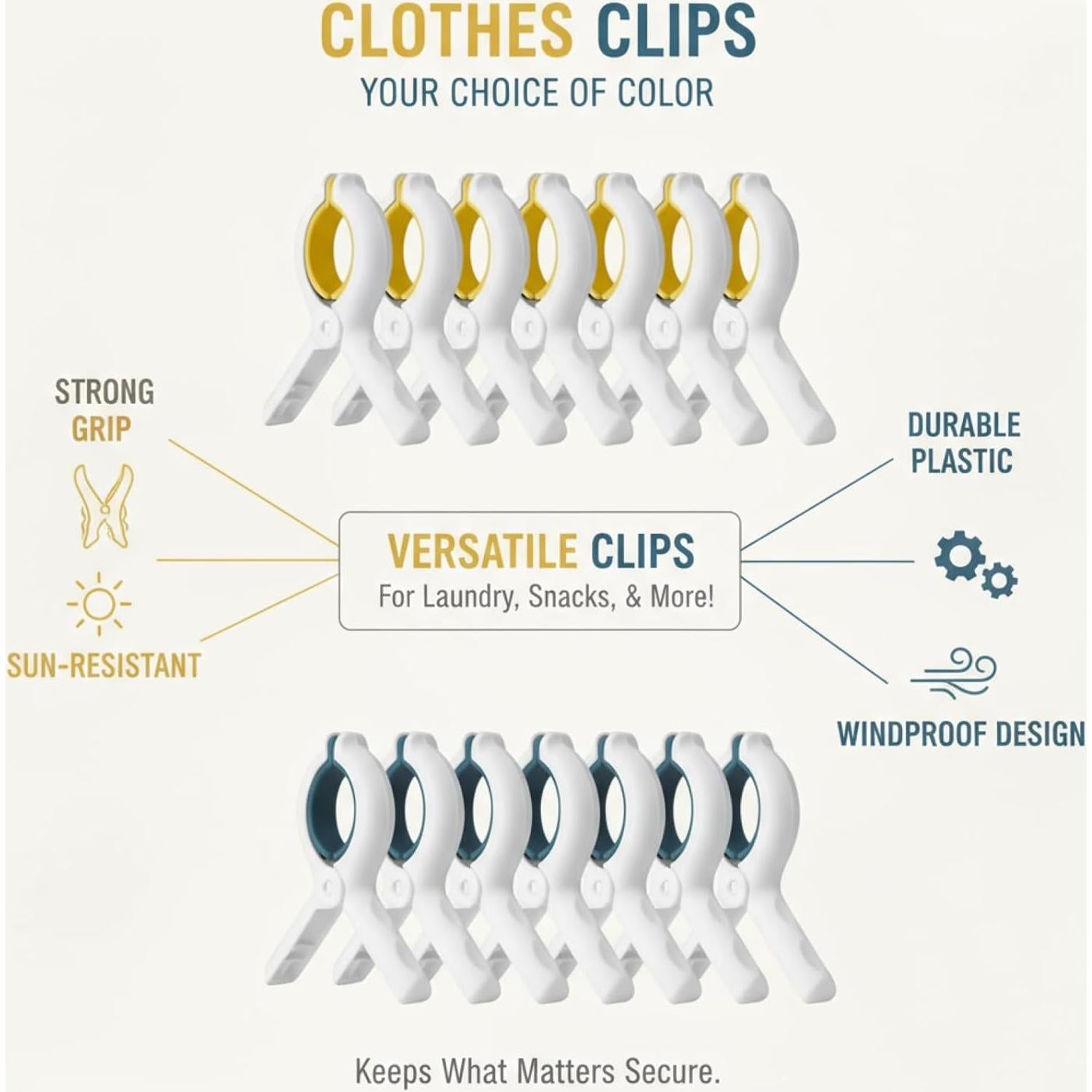 Pinzas de Toalla de Playa Extra Grande 12 Pack xiaxi