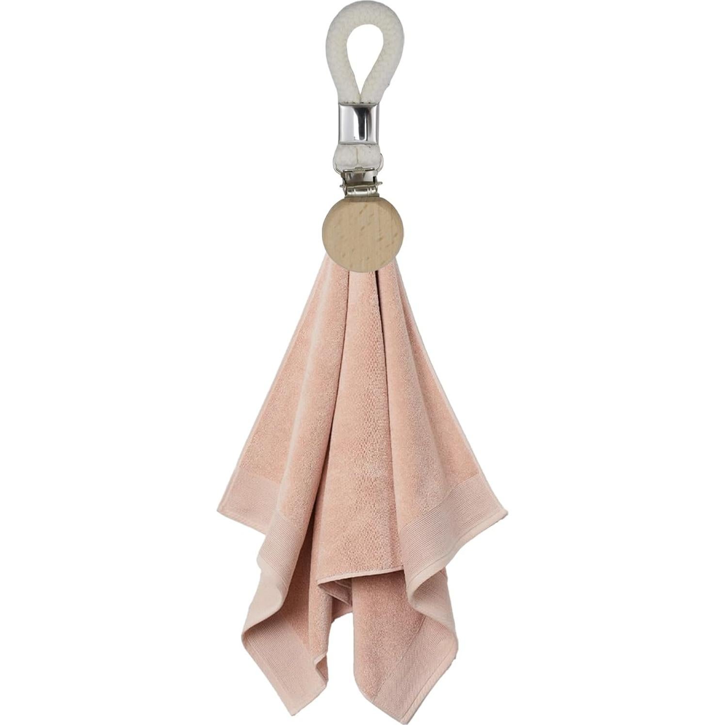 Clips para Toallas de Té T Tulead - 4 Pcs Metal y Madera