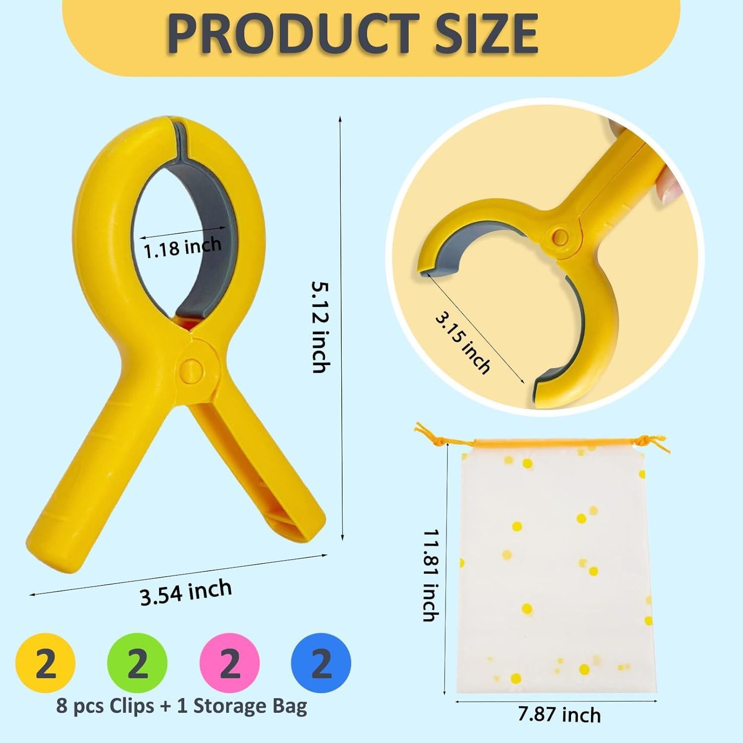 Pinzas de Toalla de Playa QuairBrez 8 Pcs Alta Resistencia