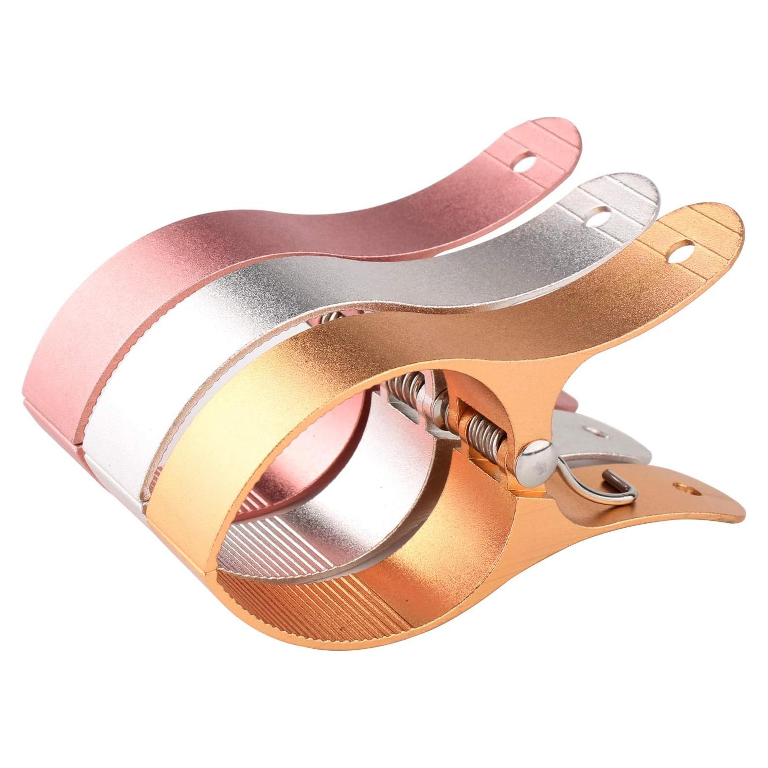 Pinzas de Toalla de Playa Z ZICOME - Juego de 3 Aluminio 10.4 cm