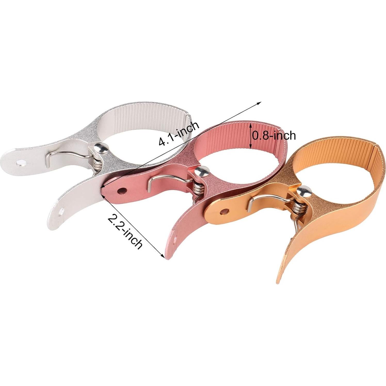 Pinzas de Toalla de Playa Z ZICOME - Juego de 3 Aluminio 10.4 cm