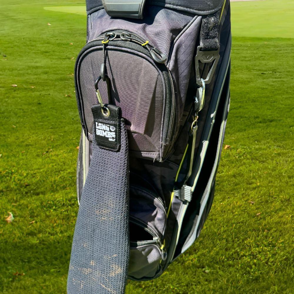 Clip Magnético para Toalla de Golf Long Bombs, Negro
