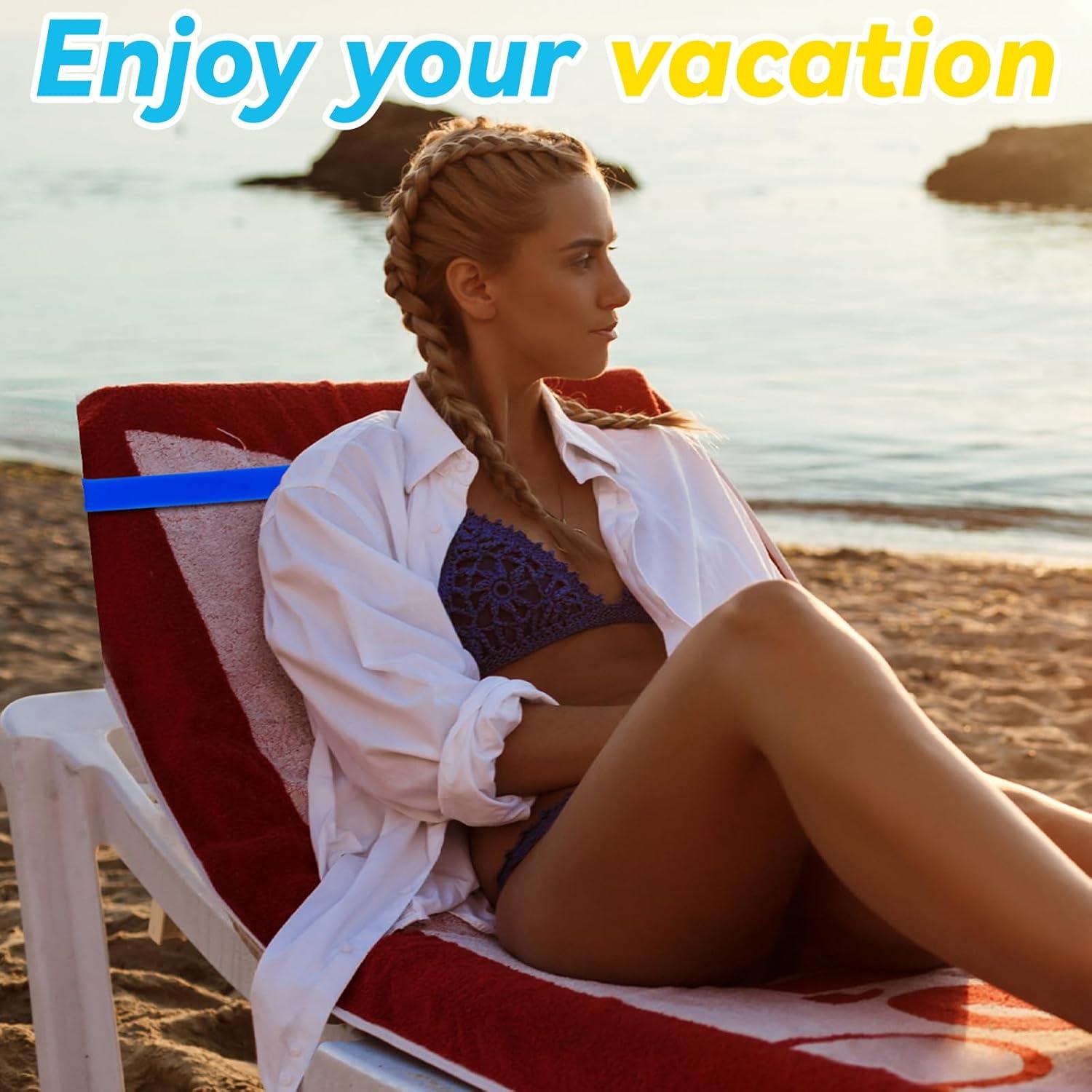 Bandas de Toalla Uxeqtop para Sillas de Playa - Paquete de 6