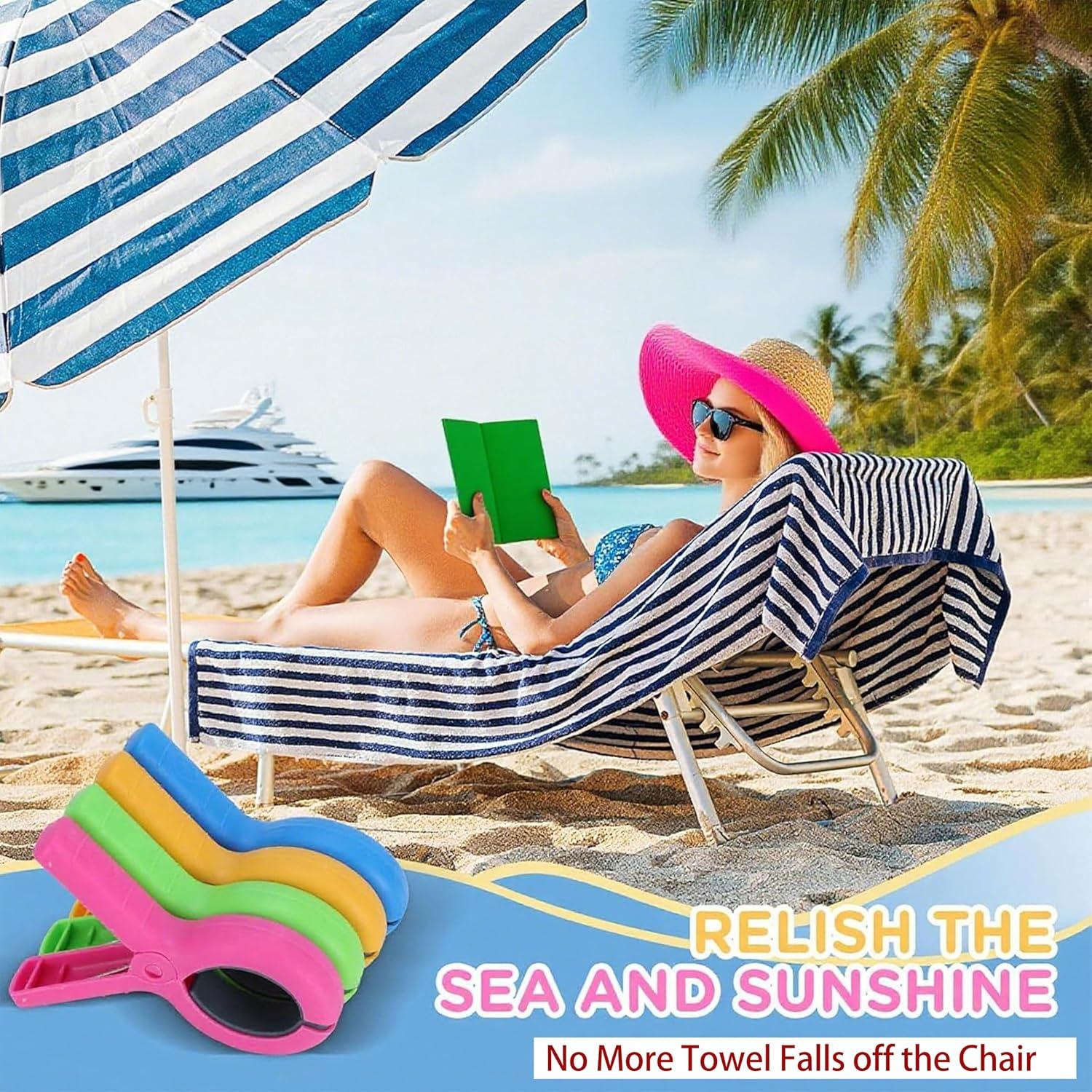 Clips de Toalla de Playa Premium MRFuYtng - 2 Piezas Resistentes