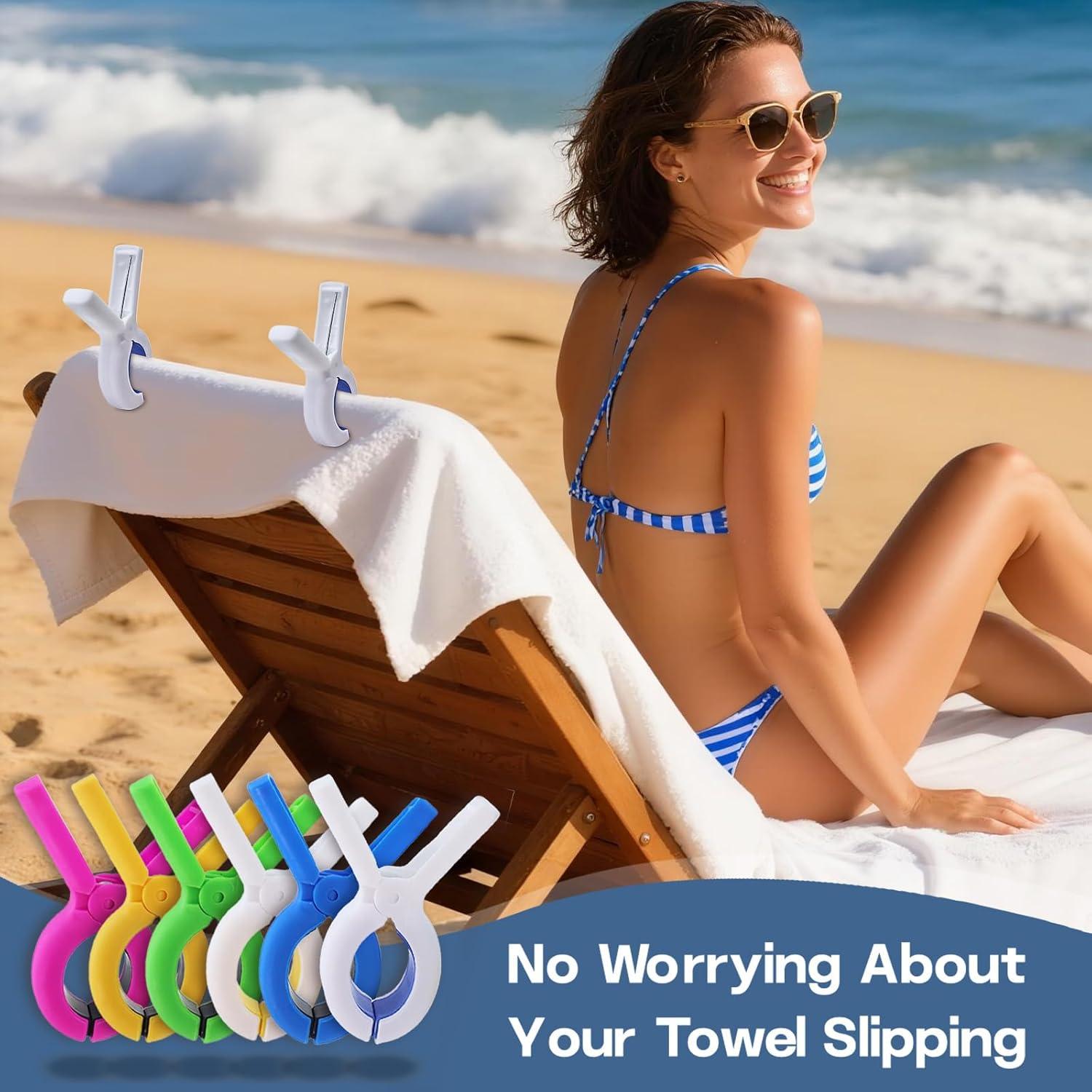 Pinzas Grandes para Toallas ChicRange - Paquete de 6 Colores