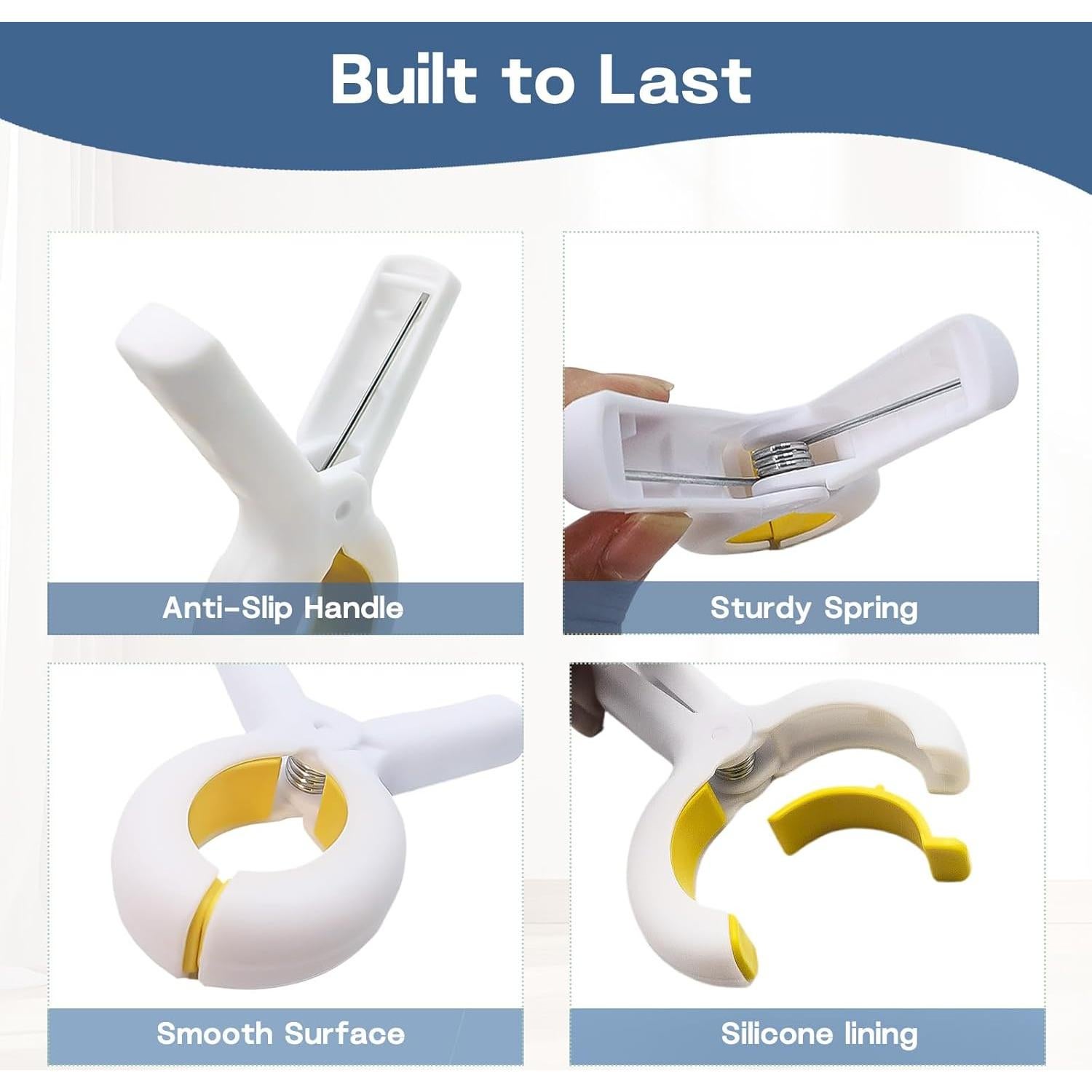 Pinzas Grandes para Toallas ChicRange - Paquete de 6 Colores