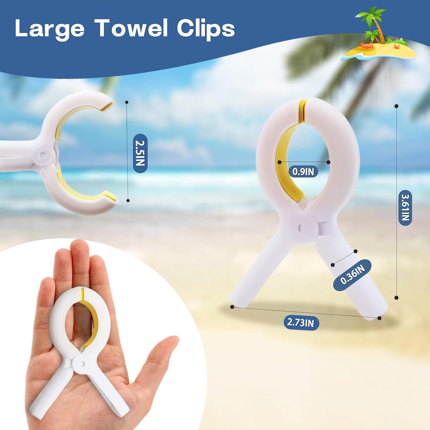 Pinzas Grandes para Toallas ChicRange - Paquete de 6 Colores