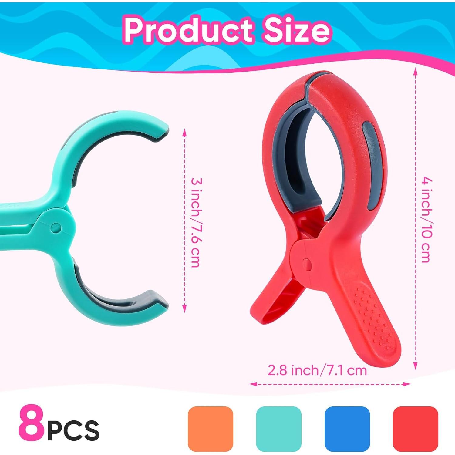 Pinzas de Toalla Grandes HiGift 8 Piezas para Sillas de Playa