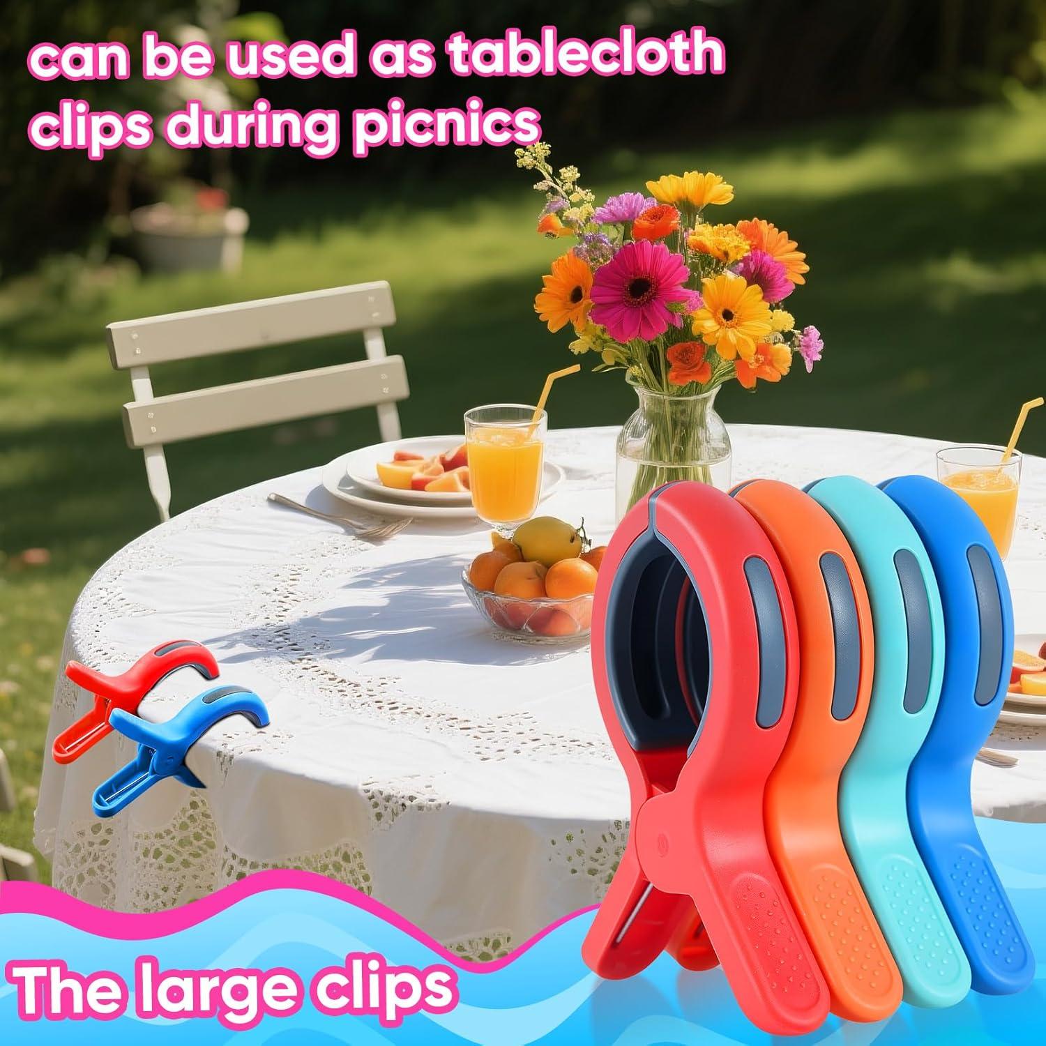 Pinzas de Toalla Grandes HiGift 8 Piezas para Sillas de Playa