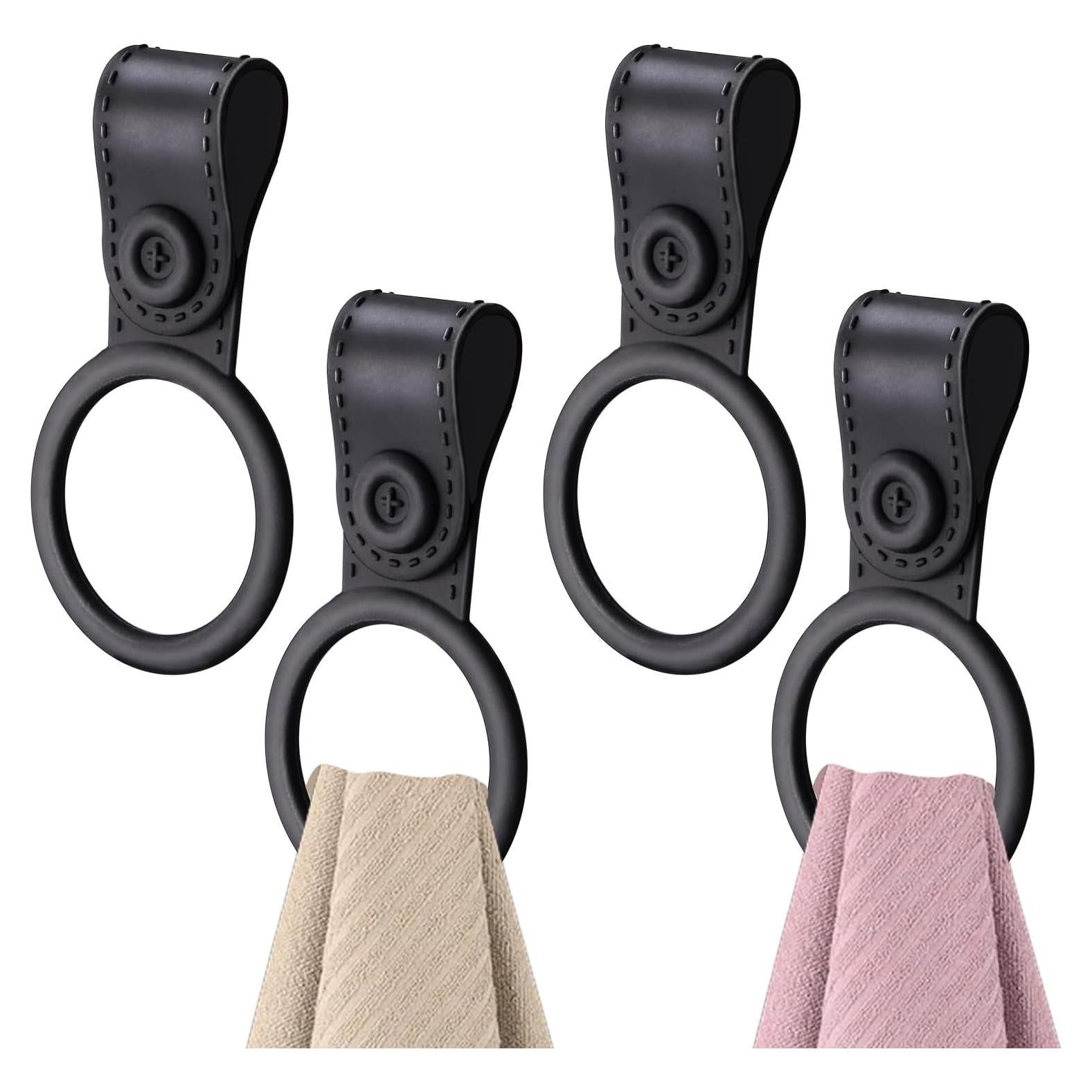 Soporte de Toalla de Silicona Aecsze - Antideslizante Negro