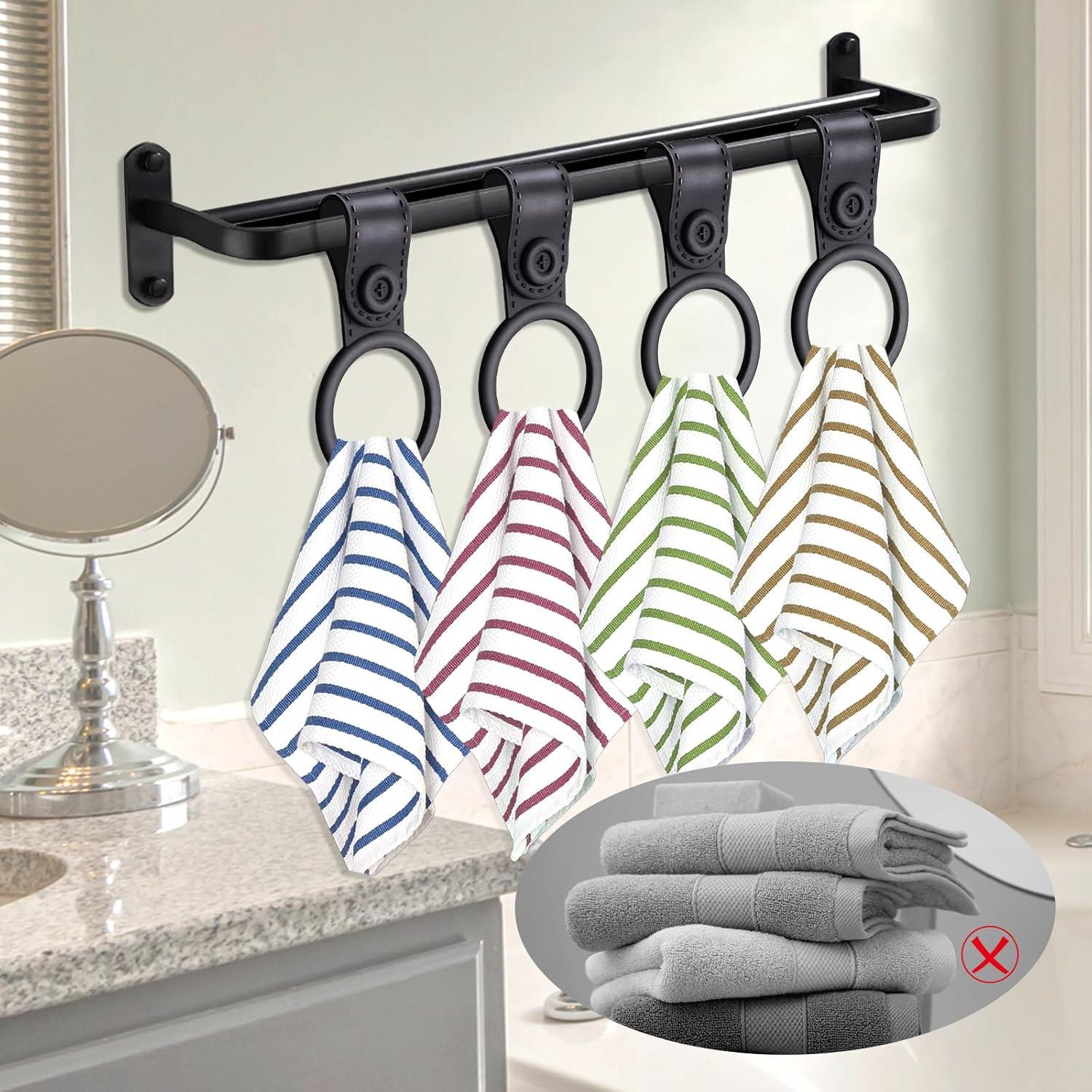 Soporte de Toalla de Silicona Aecsze - Antideslizante Negro