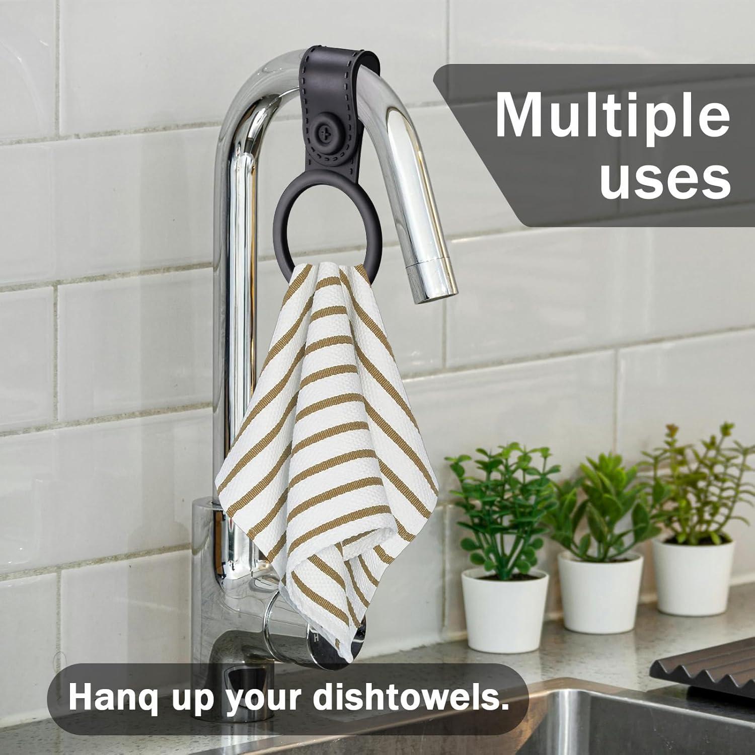 Soporte de Toalla de Silicona Aecsze - Antideslizante Negro