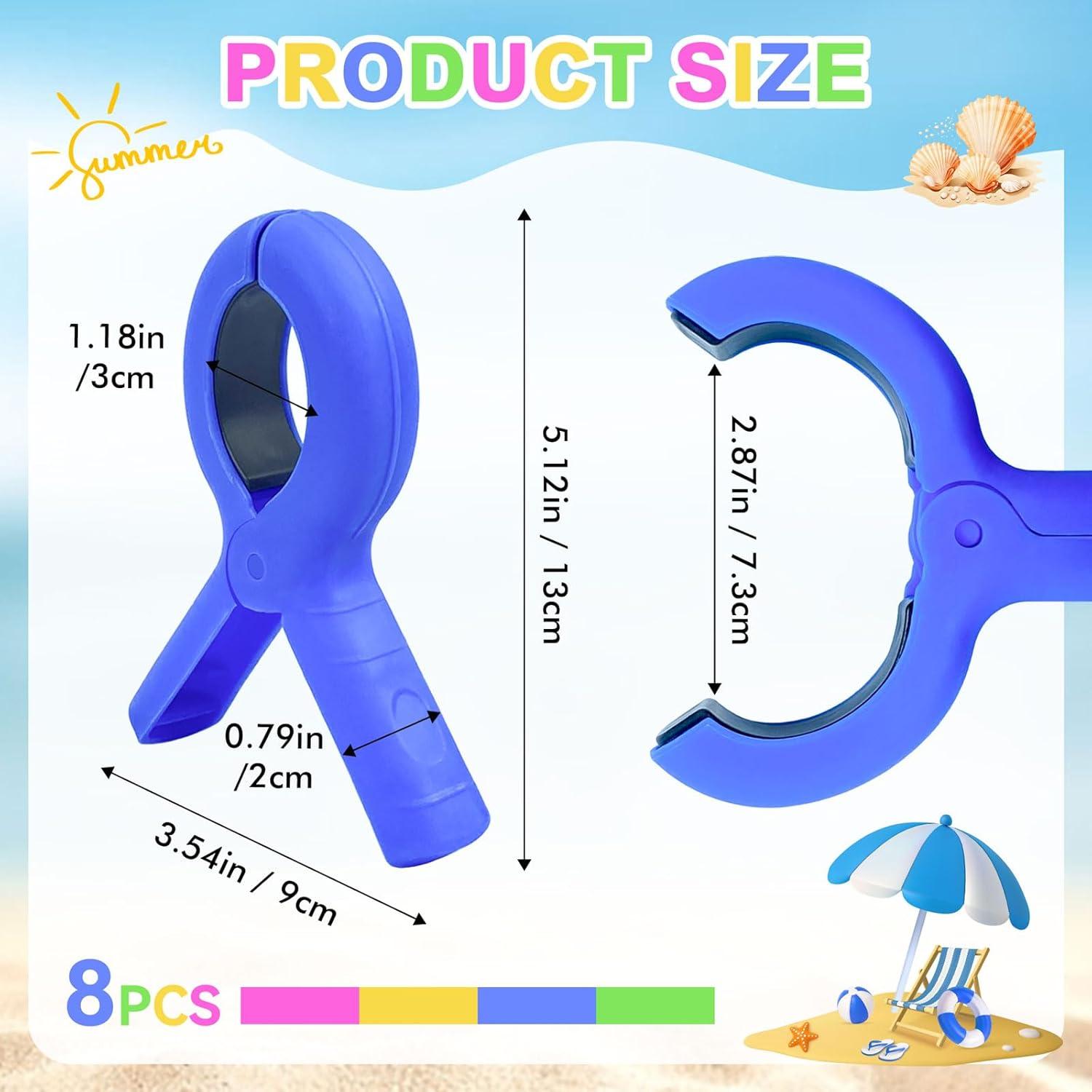 Pinzas de Toalla Extra Grande KJET - 8 Pcs Alta Resistencia