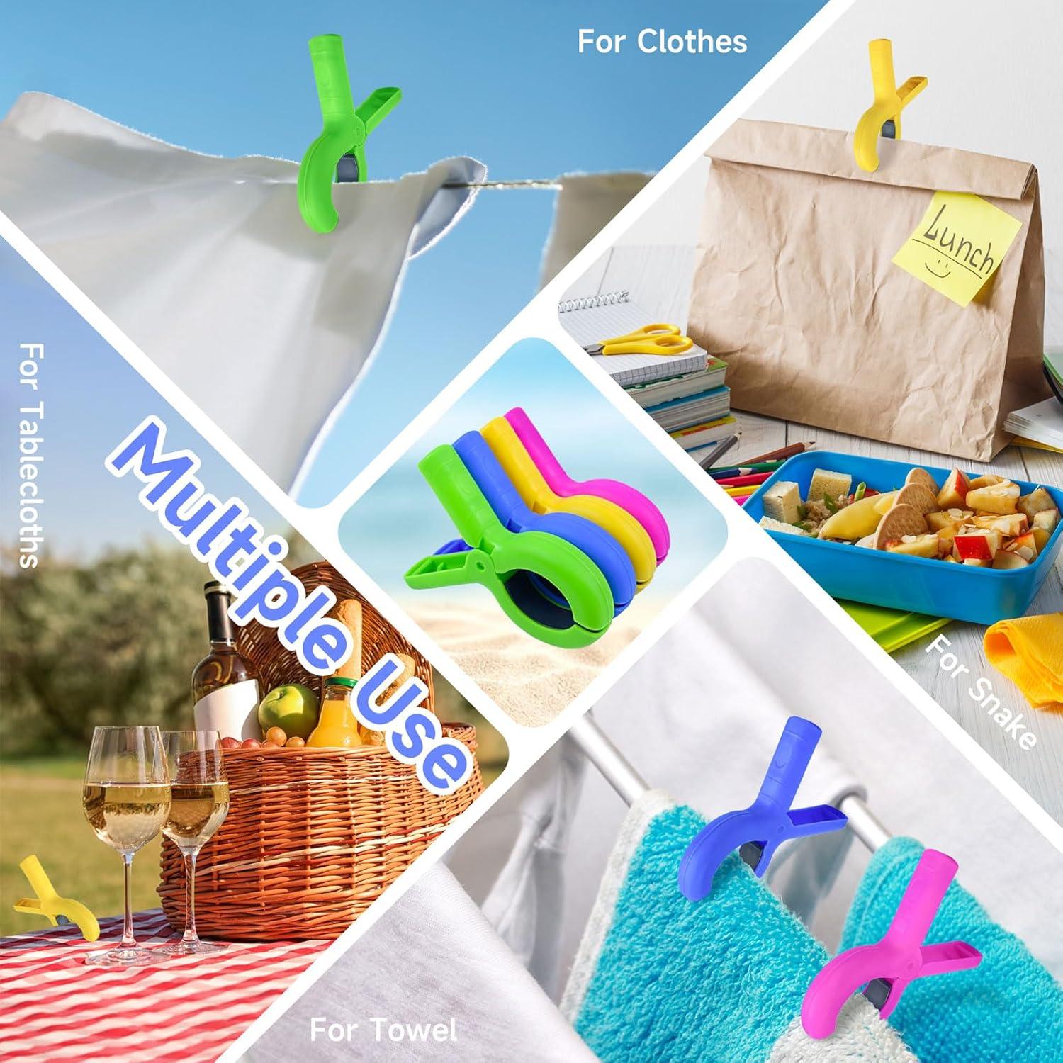 Pinzas de Toalla Extra Grande KJET - 8 Pcs Alta Resistencia