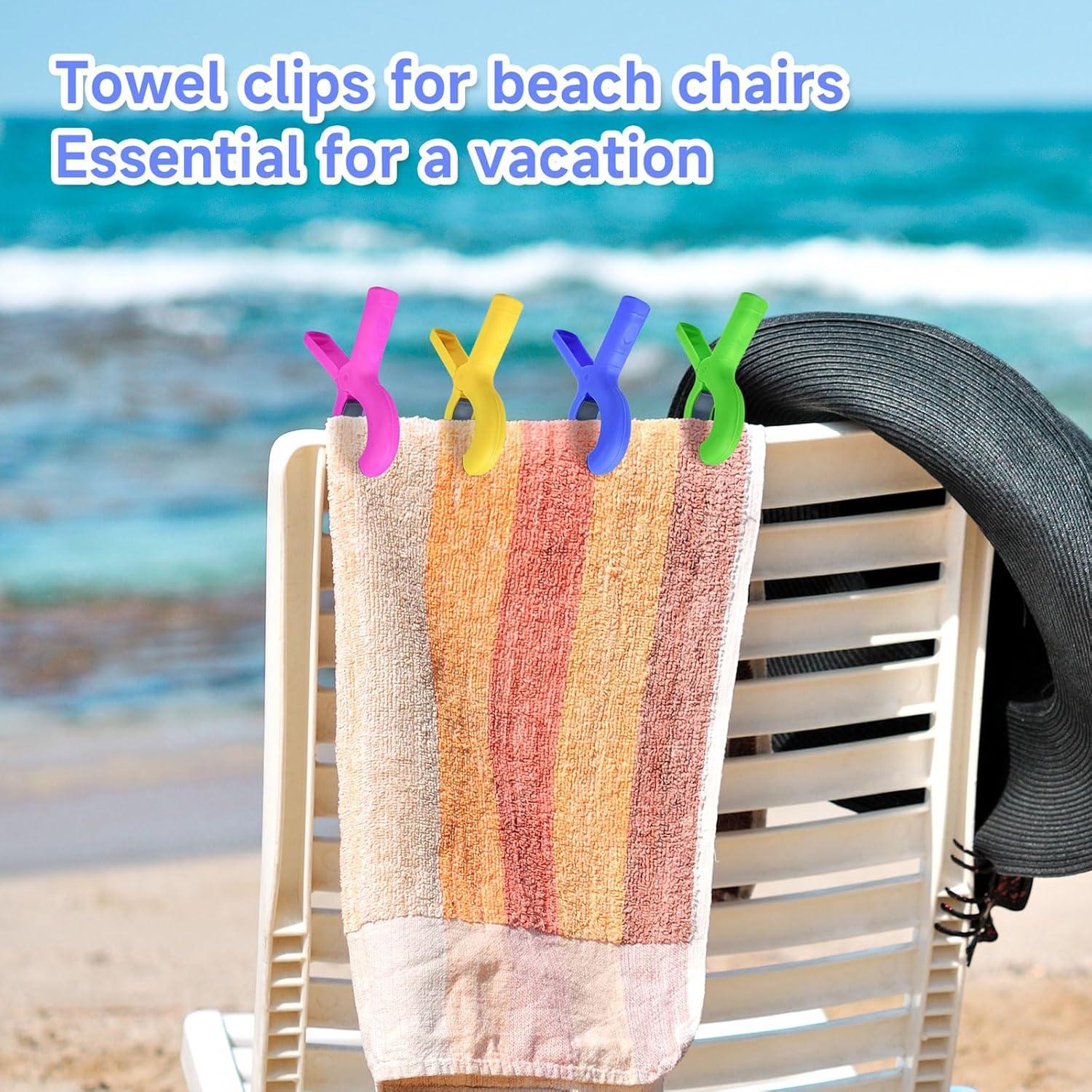 Pinzas de Toalla Extra Grande KJET - 8 Pcs Alta Resistencia