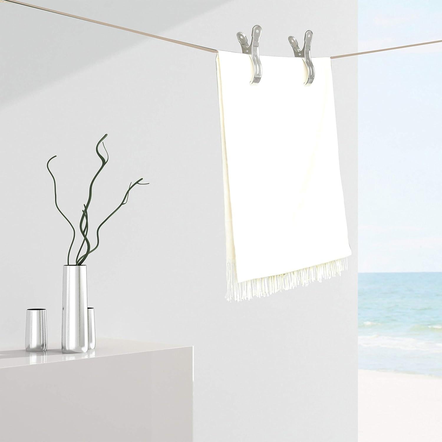 Clips para Toallas Dseap - Paquete de 6, Acero Inoxidable 13cm