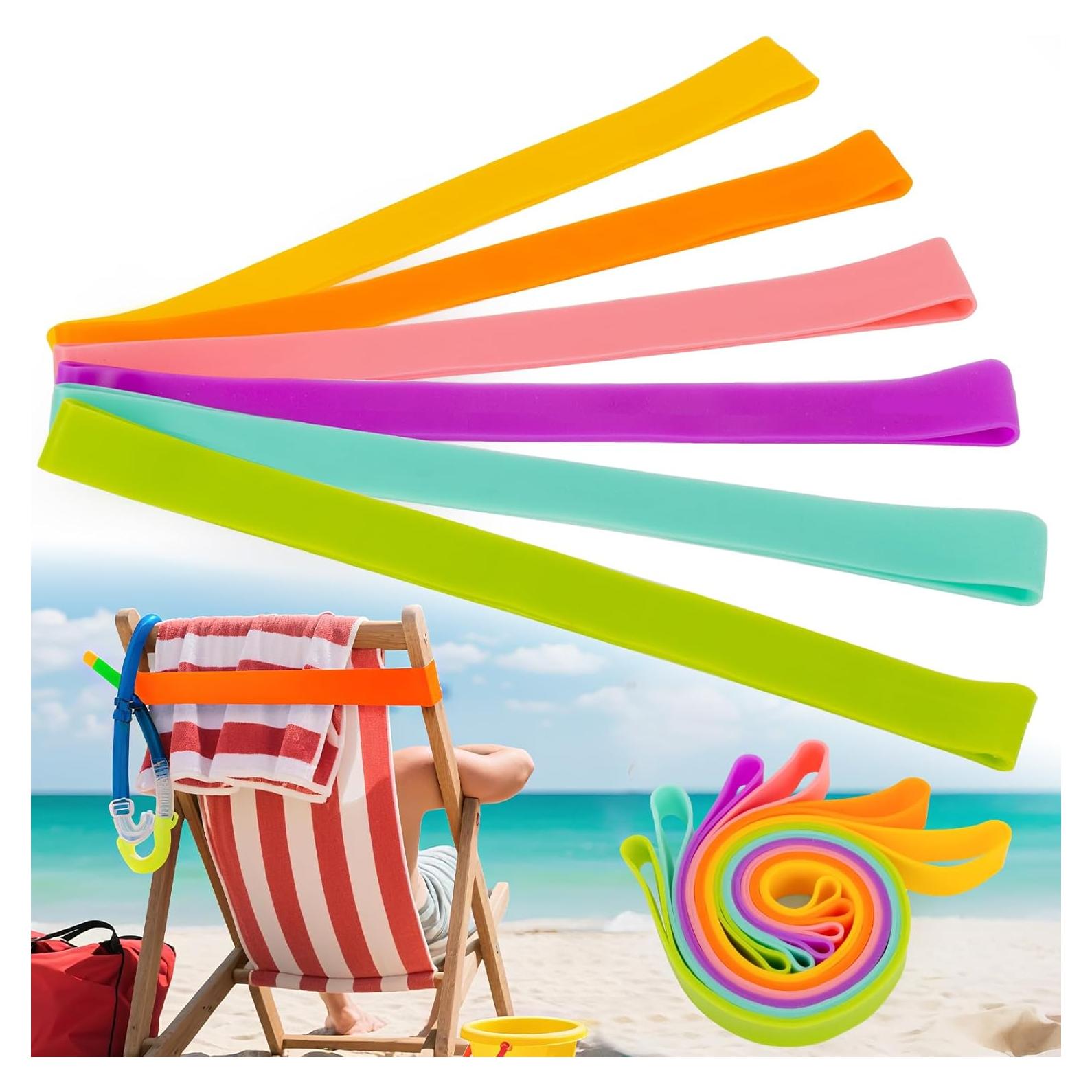 Bandas para Toallas MAQIHAN - 6 Piezas Silicona 30cm