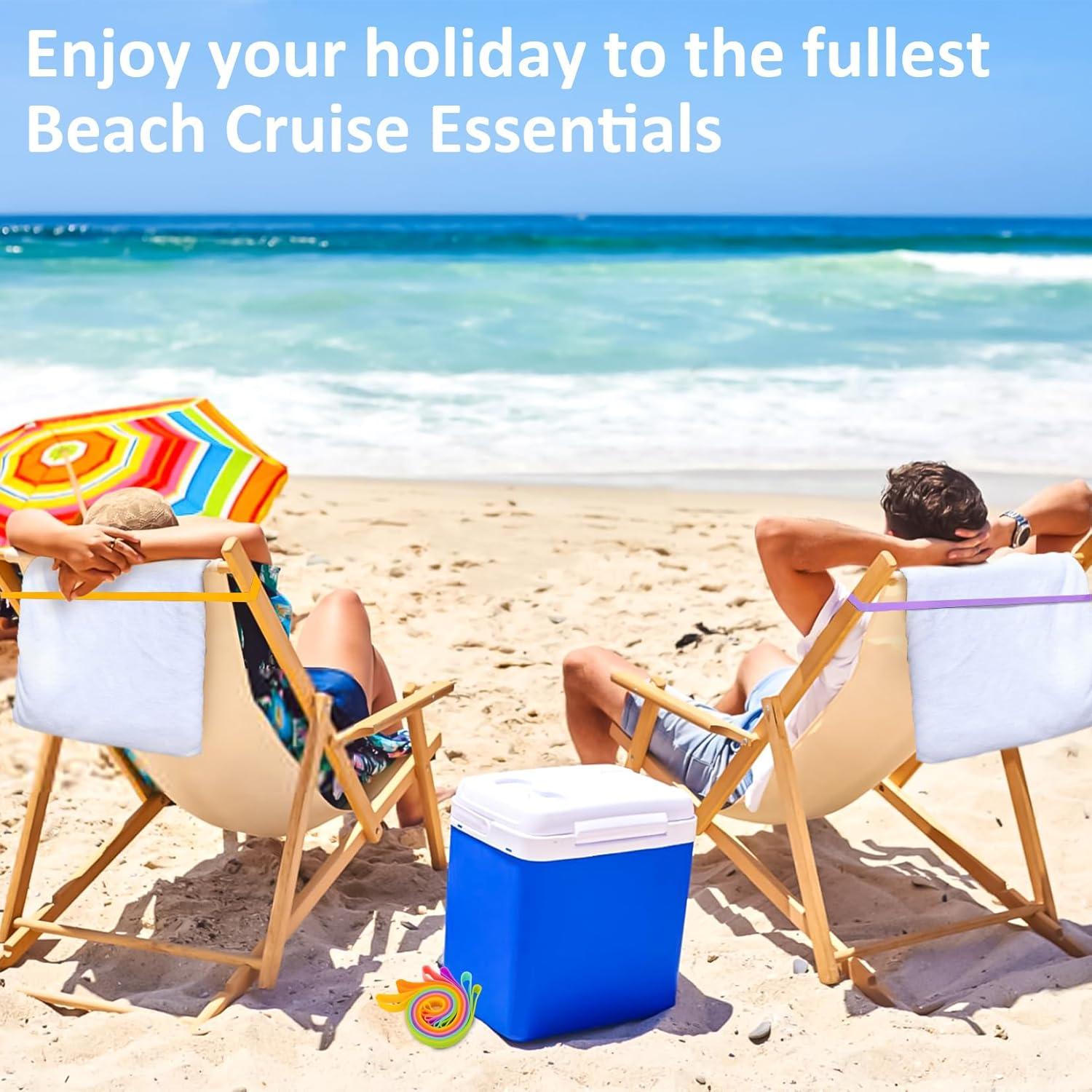 Bandas para Toallas MAQIHAN - 6 Piezas Silicona 30cm