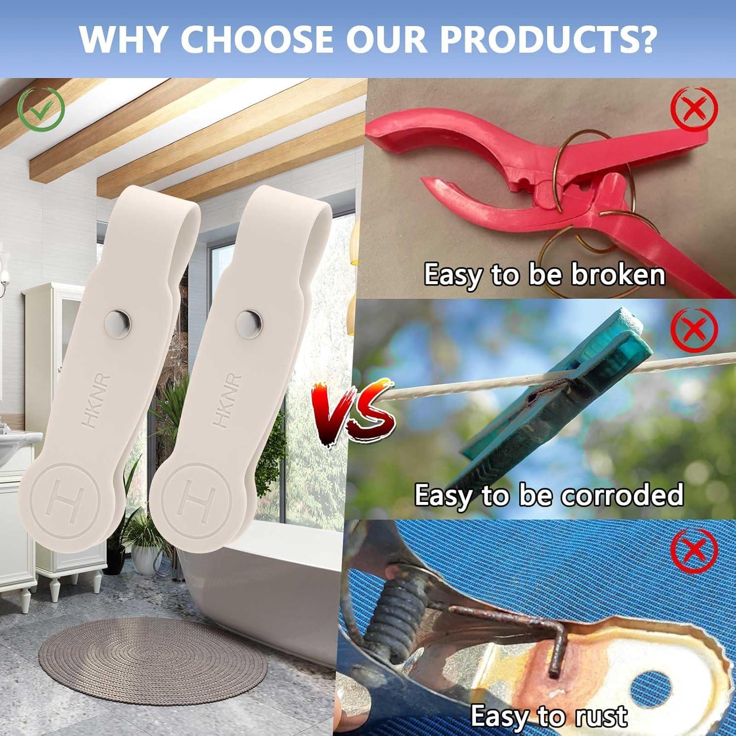 Clips Magnéticos de Silicona HKNR para Toallas - 2 Pcs