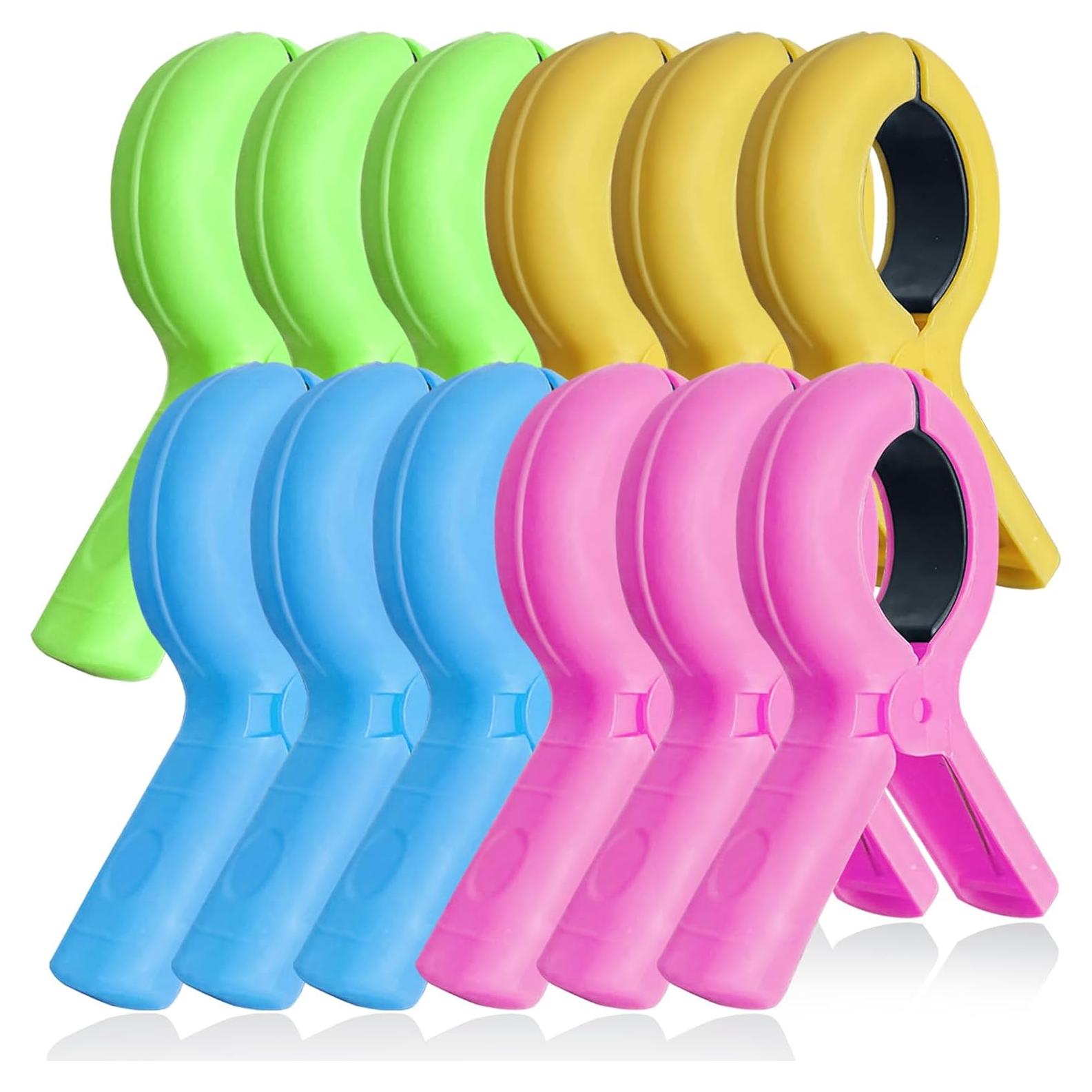 Pinzas Grandes para Toallas de Playa ZJRXPYNUY - 12 Piezas Jumbo