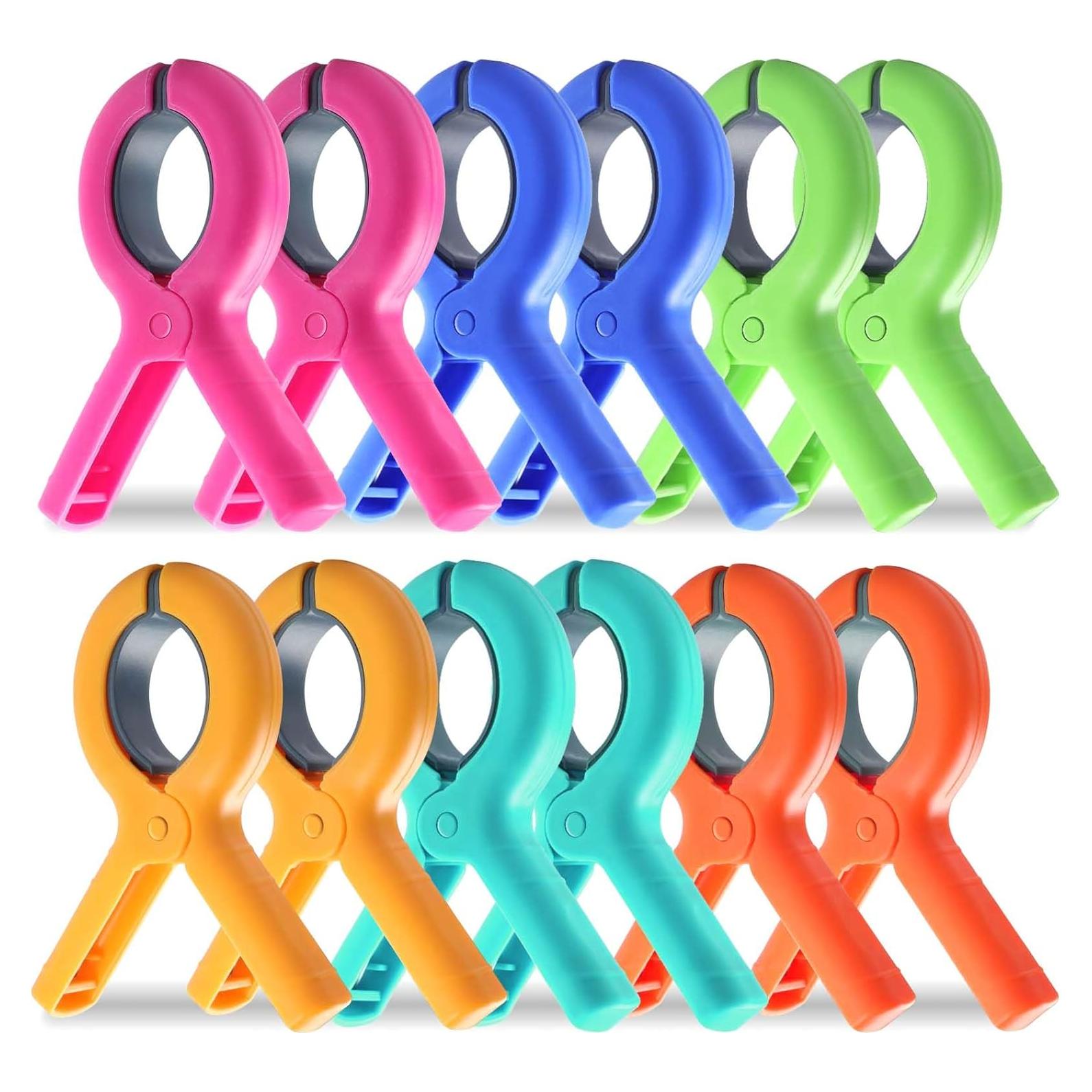Paquete de 12 Clips para Toallas de Playa Yefall - 6 Colores