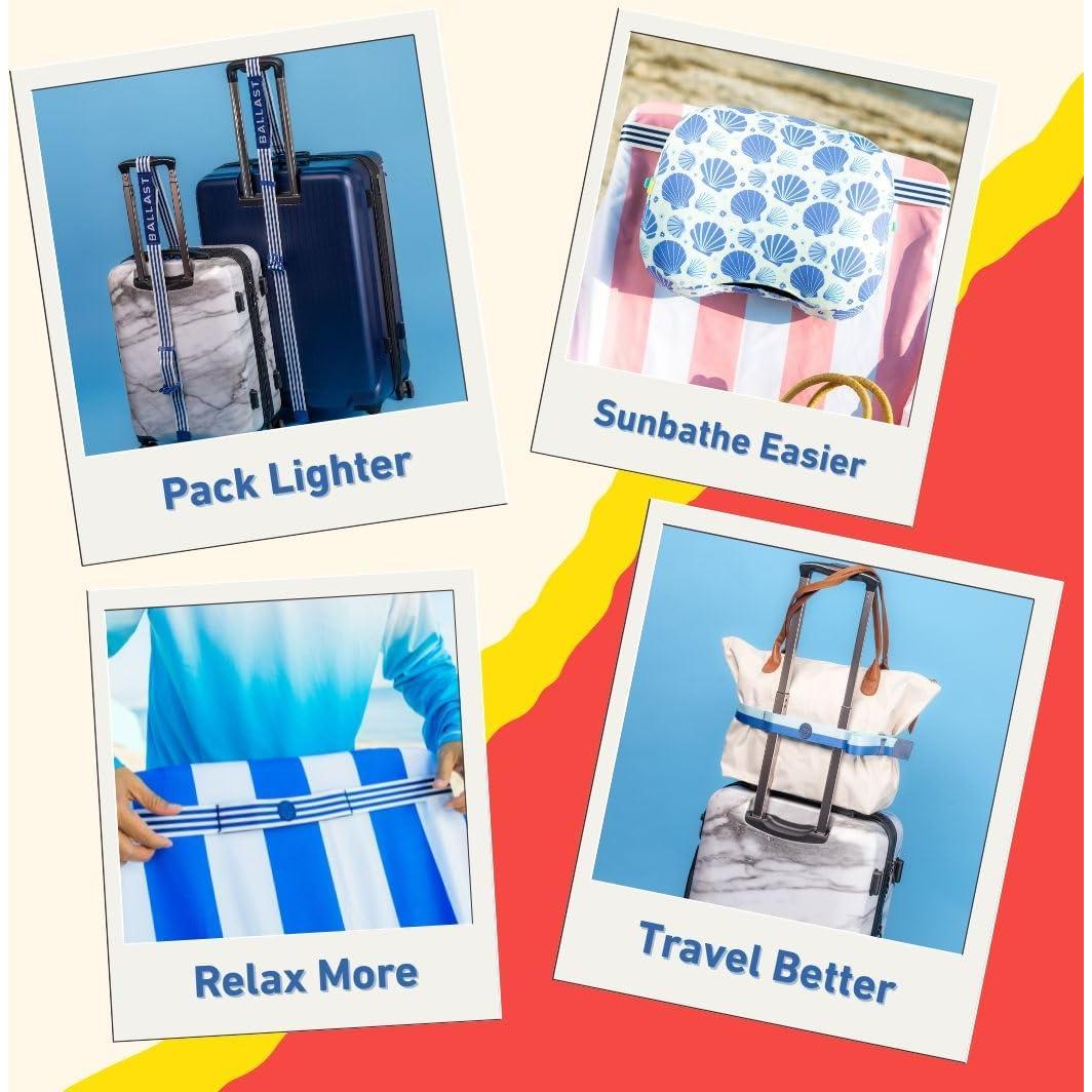 Banda de Toalla Ballast Rayas Dobles - Asegura Toallas y Almohadas