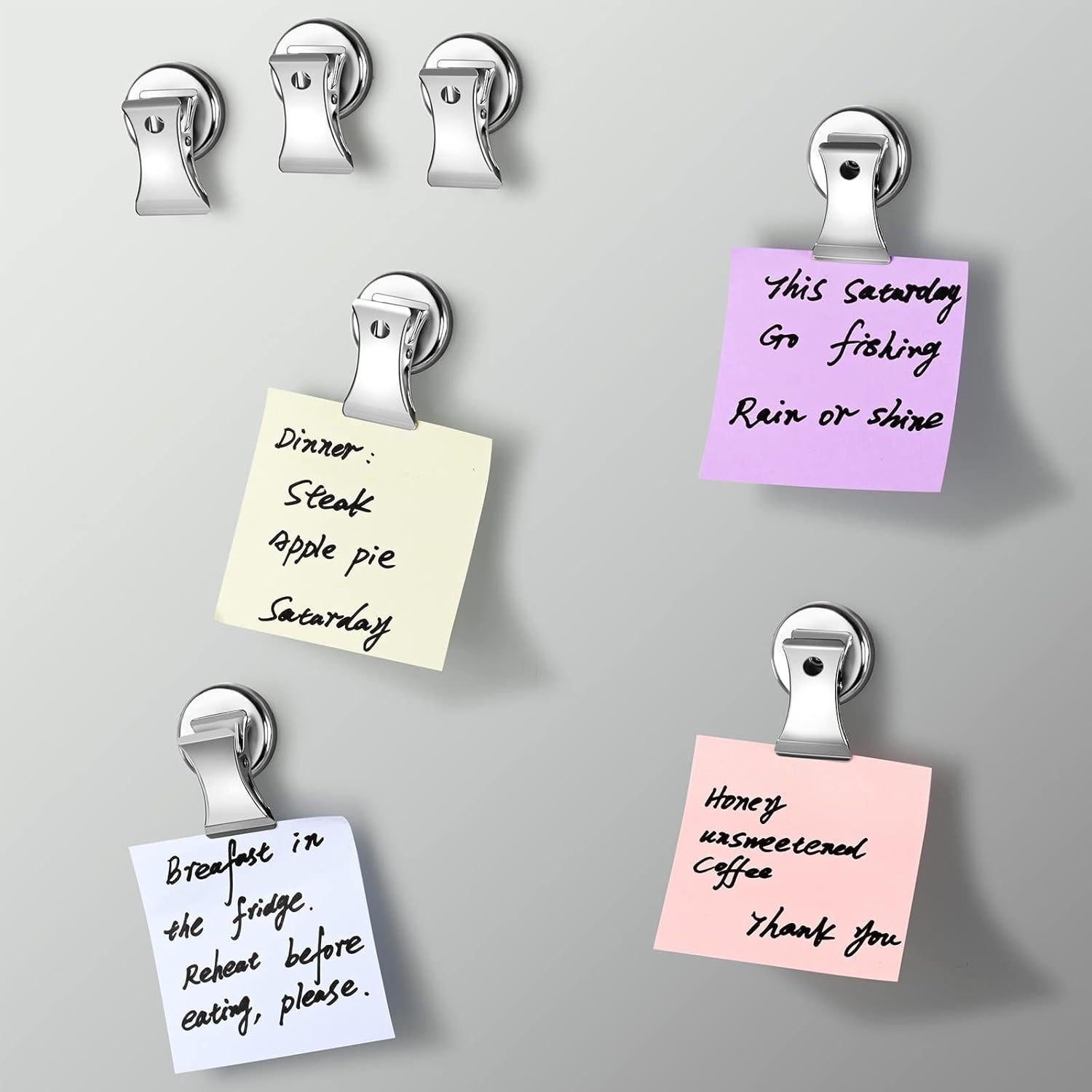 6 Clips Magnéticos de Acero Inoxidable Lidwot 4.5cm