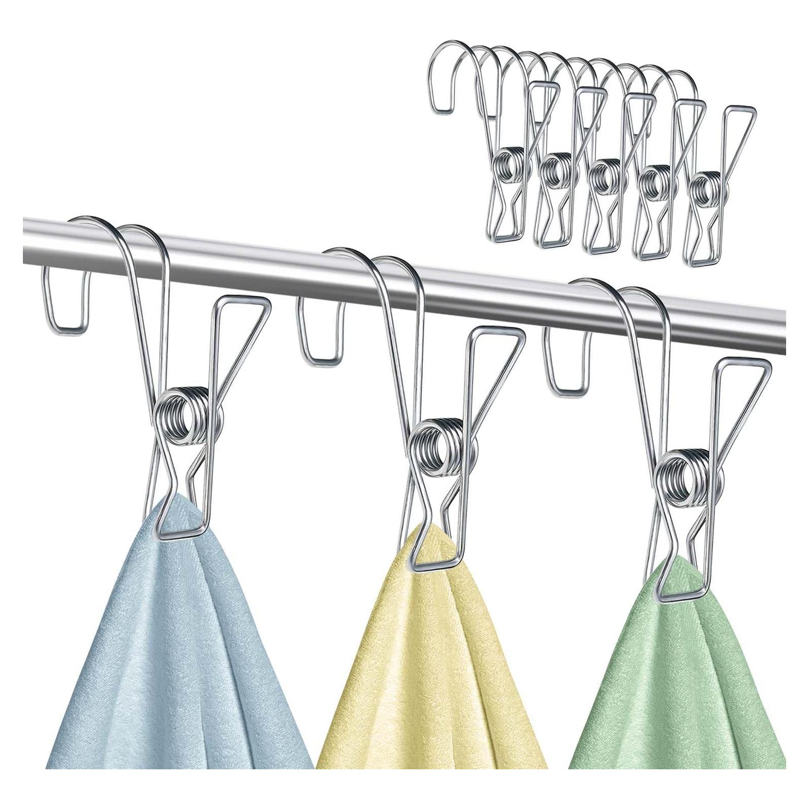 14 Clips de Acero Inoxidable 304 Kehail para Colgar Artículos