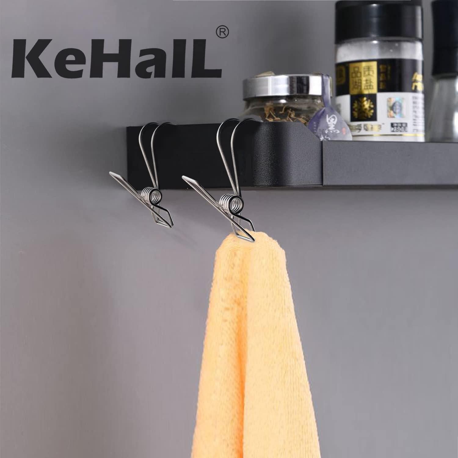 14 Clips de Acero Inoxidable 304 Kehail para Colgar Artículos