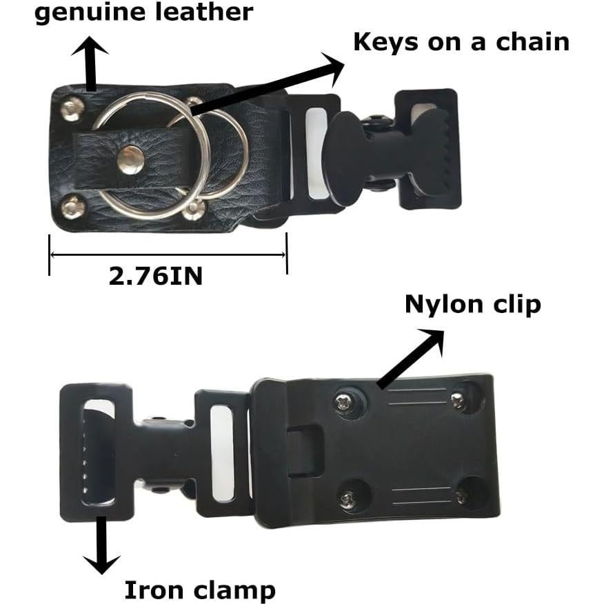 Clip de Cinturón QIAOTLB para Guantes y Herramientas Negro