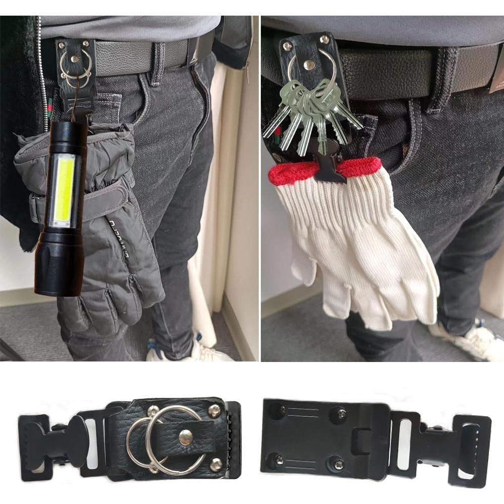 Clip de Cinturón QIAOTLB para Guantes y Herramientas Negro