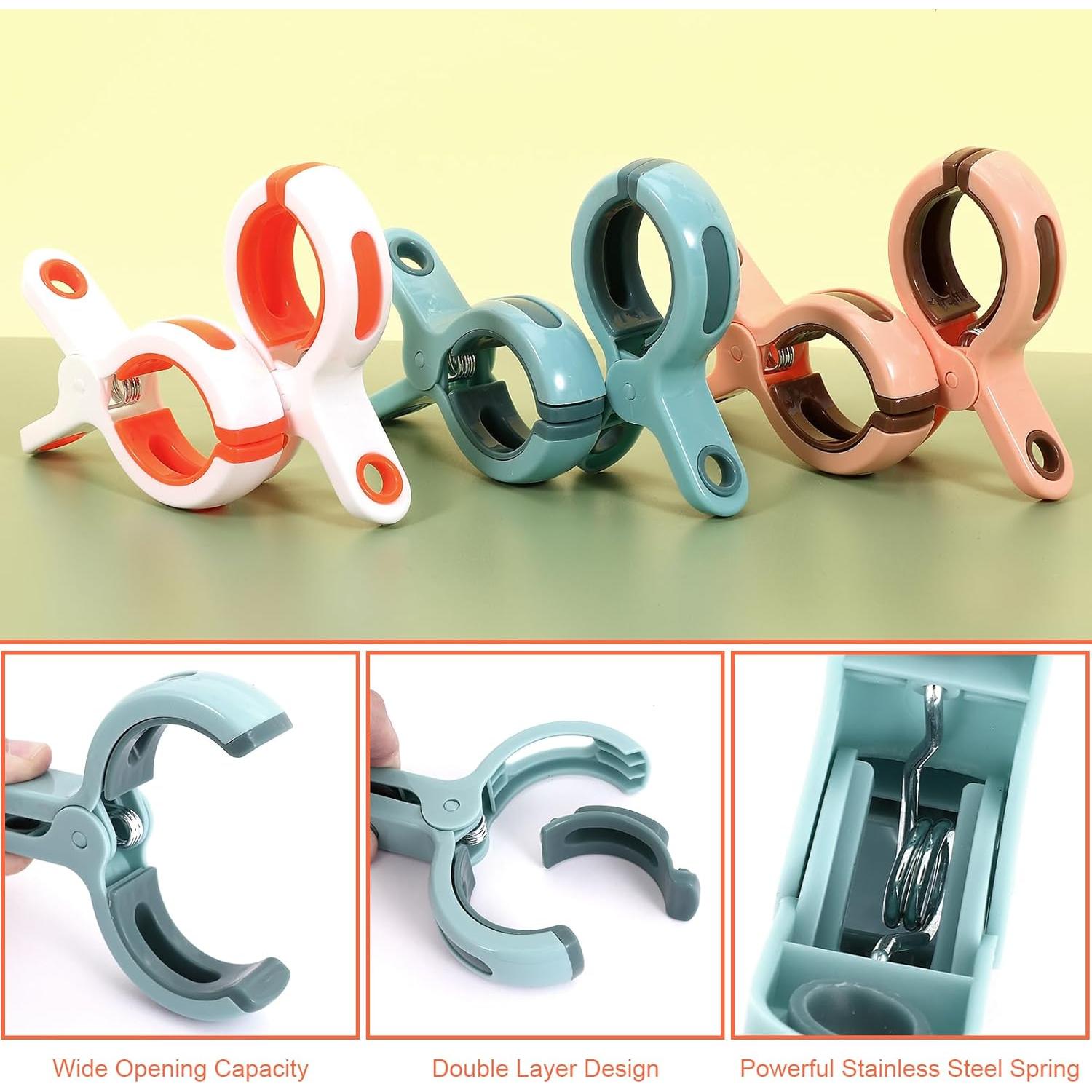 Paquete de 12 Clips para Toallas de Playa Yihurlm - Alta Resistencia