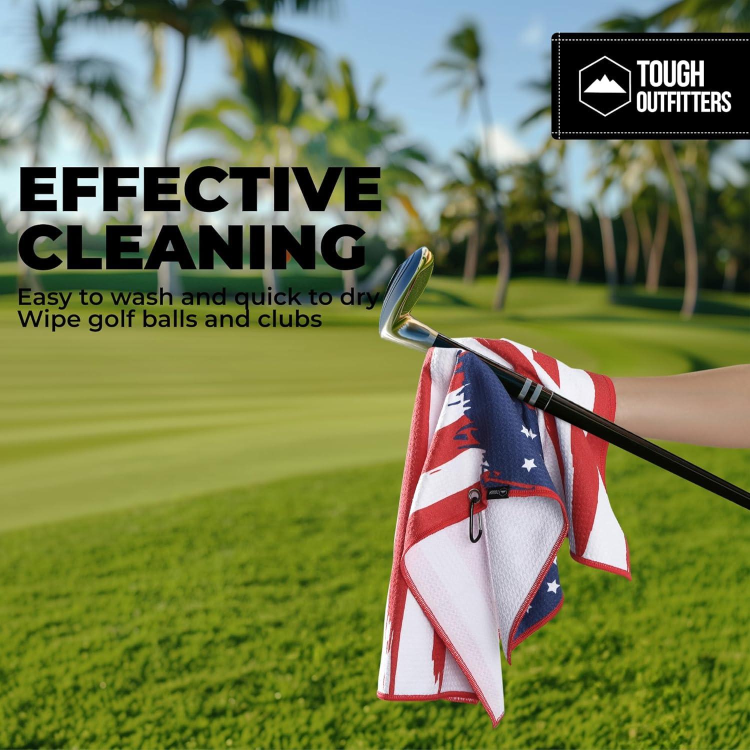 Toalla de Golf Tough Outdoors Microfibra 38x63.5cm con Clip