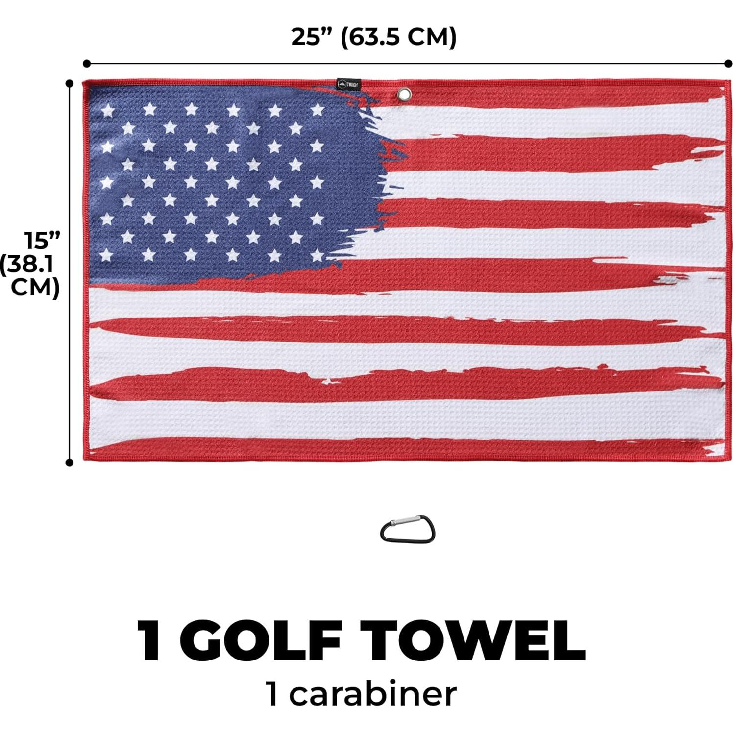 Toalla de Golf Tough Outdoors Microfibra 38x63.5cm con Clip