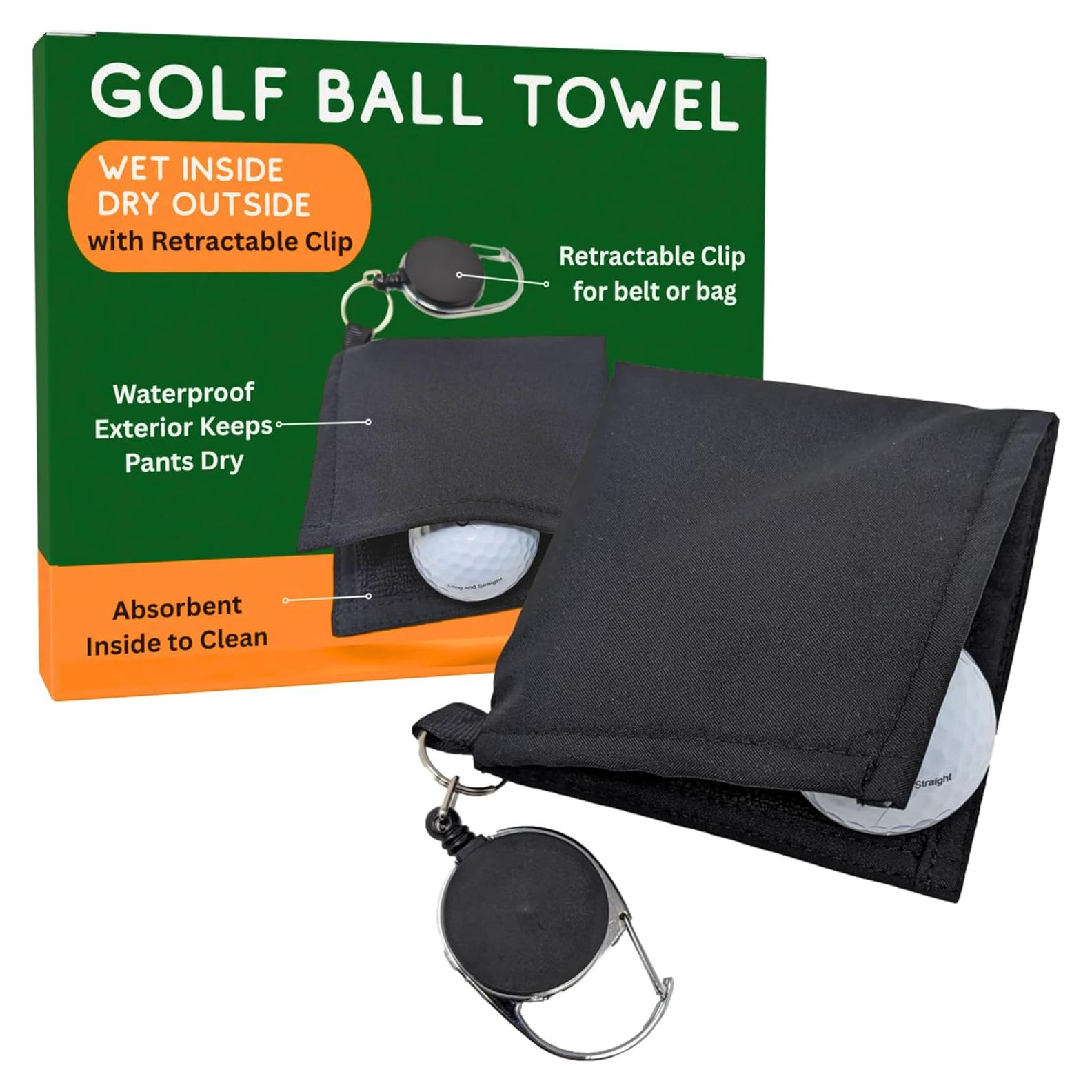 Toalla de Golf Go For It 11.43cm Impermeable con Clip Retráctil