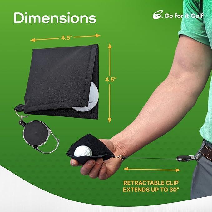 Toalla de Golf Go For It 11.43cm Impermeable con Clip Retráctil