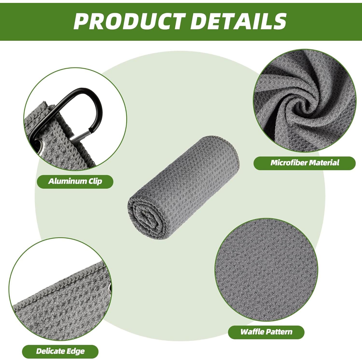 Toallas de Microfibra para Golf Mile High Life 3 Paquete Gris