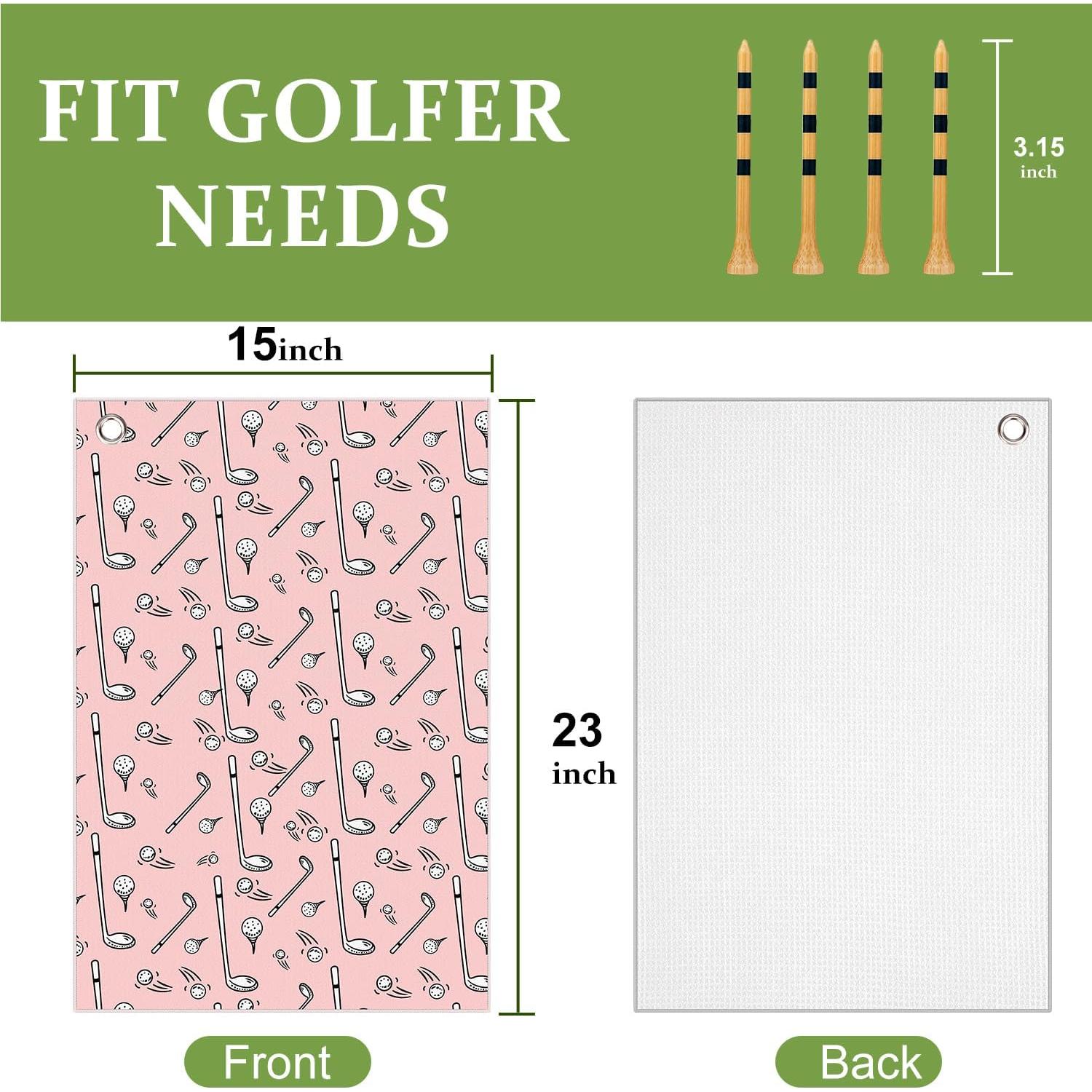 Toalla de Golf Swooflia Grande Microfibra 60x40 cm con Clip