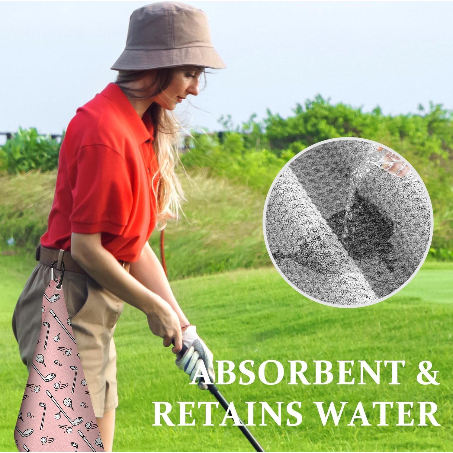 Toalla de Golf Swooflia Grande Microfibra 60x40 cm con Clip