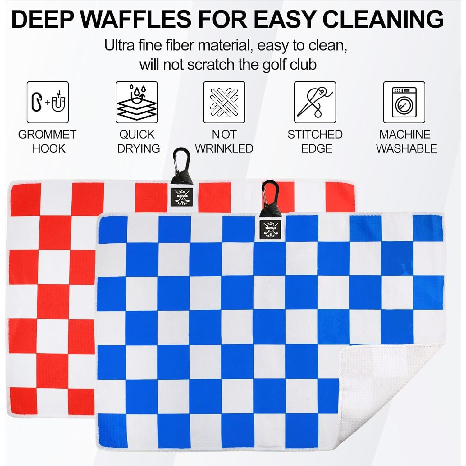 Toalla de Golf Magnética Viddett 61x41cm 2 Pcs Microfibra