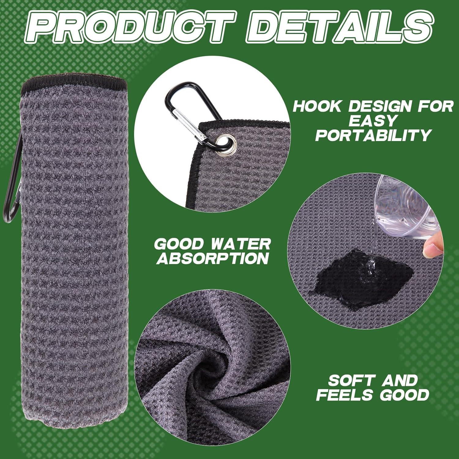 Toallas de Golf Batiyeer 12 Pcs Microfibra 40x40 cm Gris