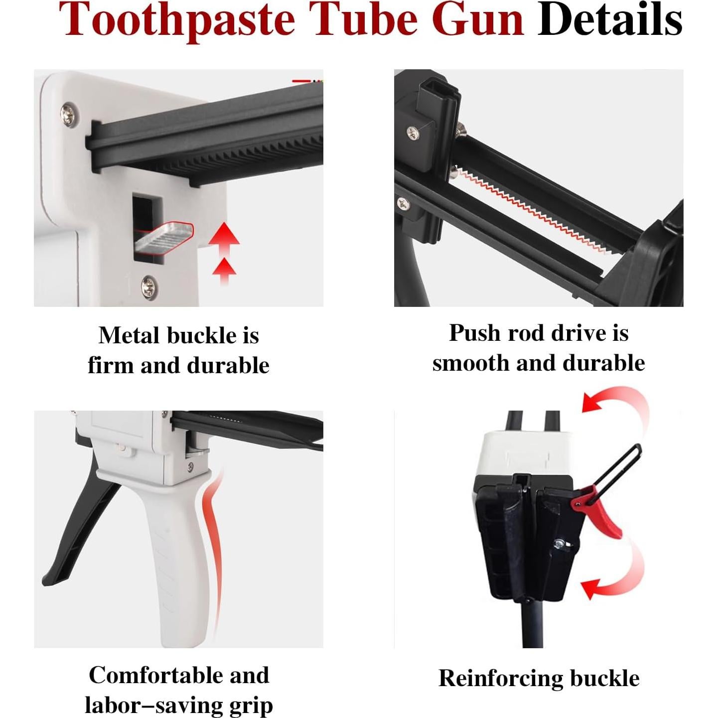 Pistola Exprimidora de Tubo KJEYOB 27.94x14.99cm Blanca
