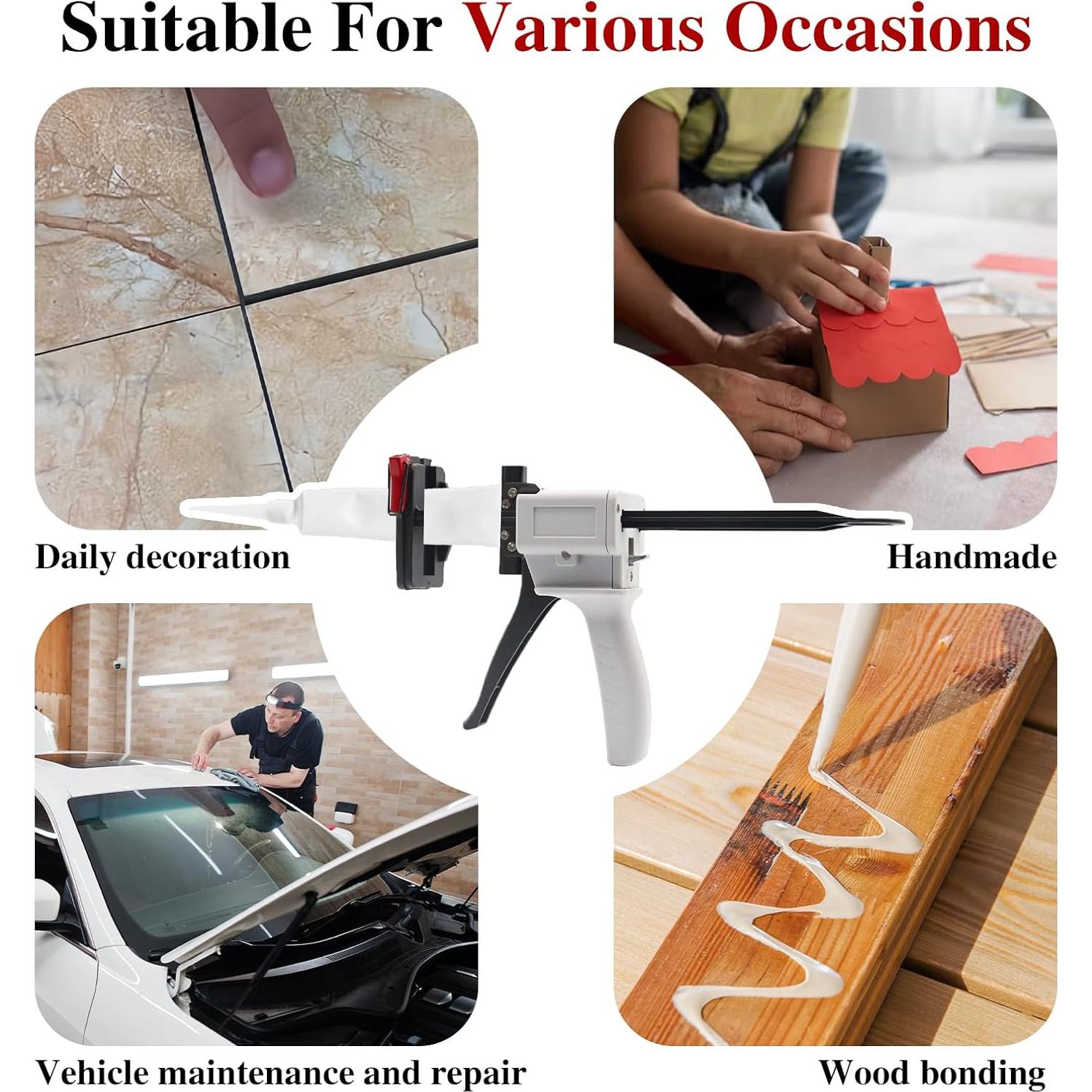 Pistola Exprimidora de Tubo KJEYOB 27.94x14.99cm Blanca