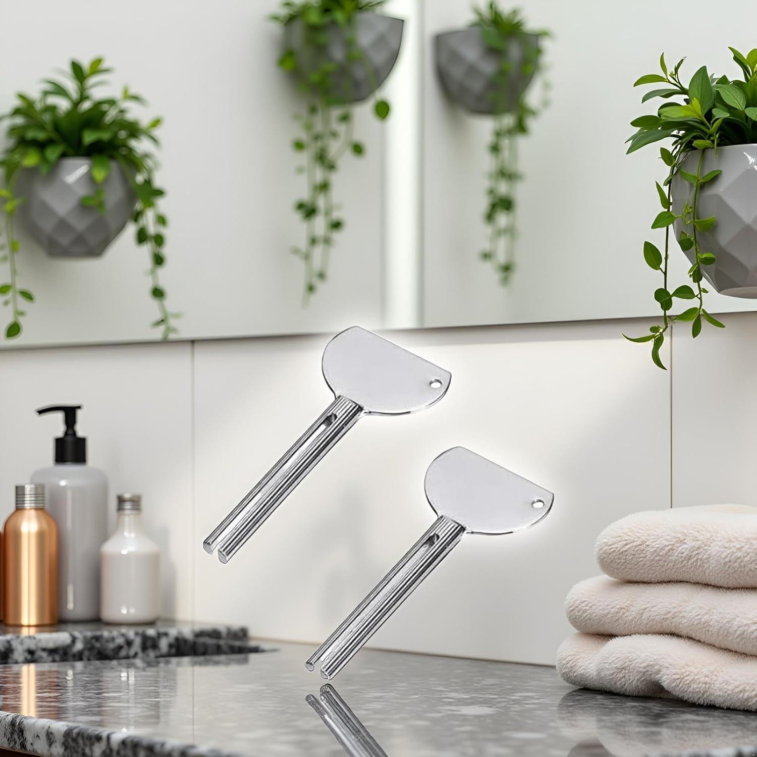 Juego de 2 Llaves de Acero Inoxidable para Exprimir Tubos