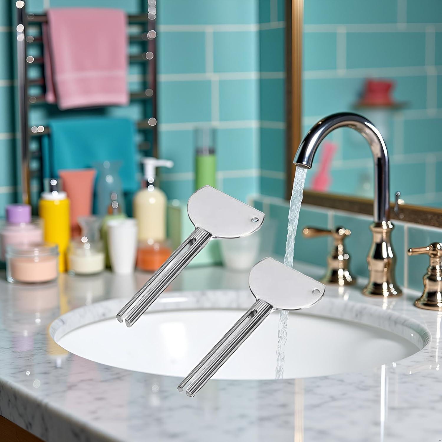 Juego de 2 Llaves de Acero Inoxidable para Exprimir Tubos